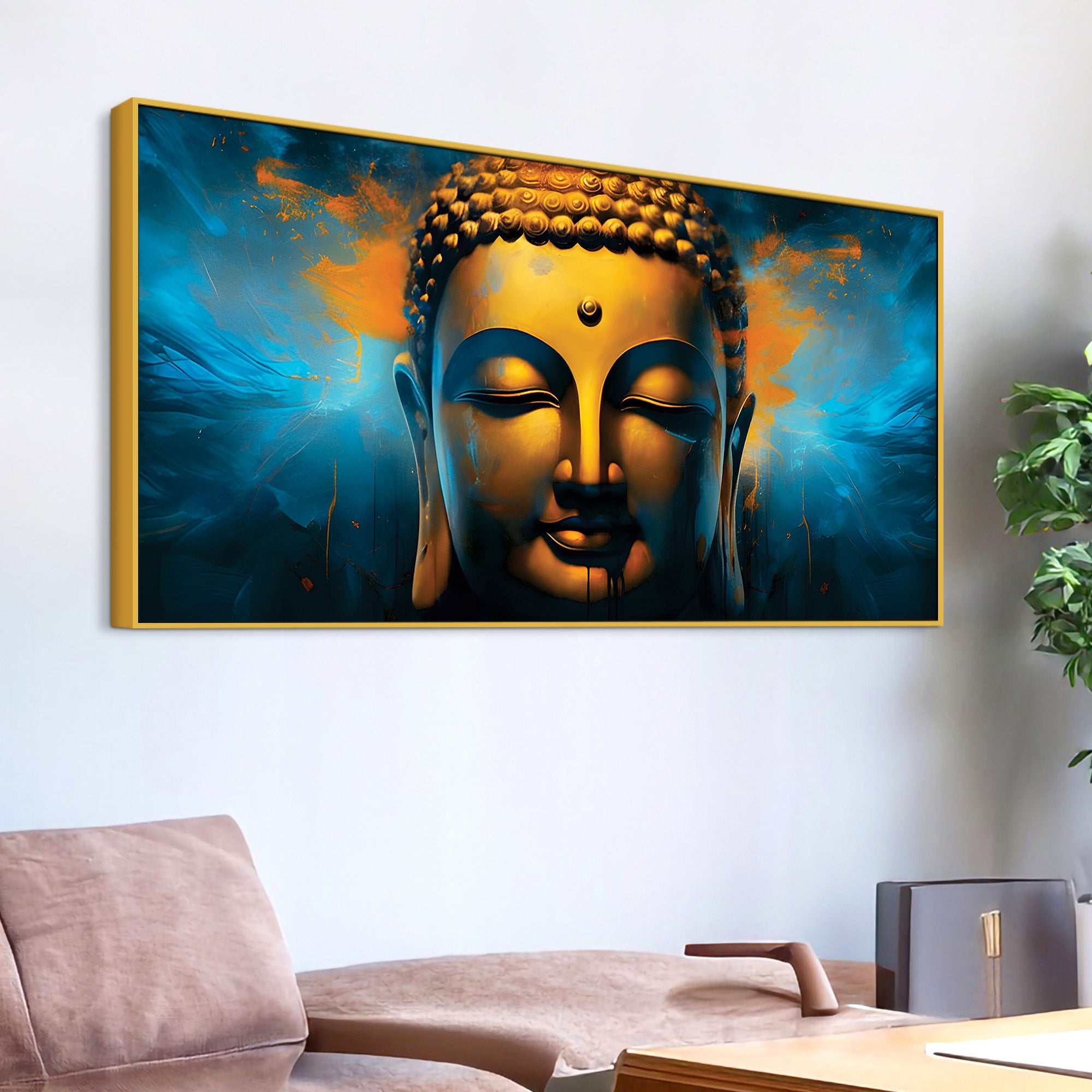 Gautam Buddha Painting for Home & Office Spiritual Decor