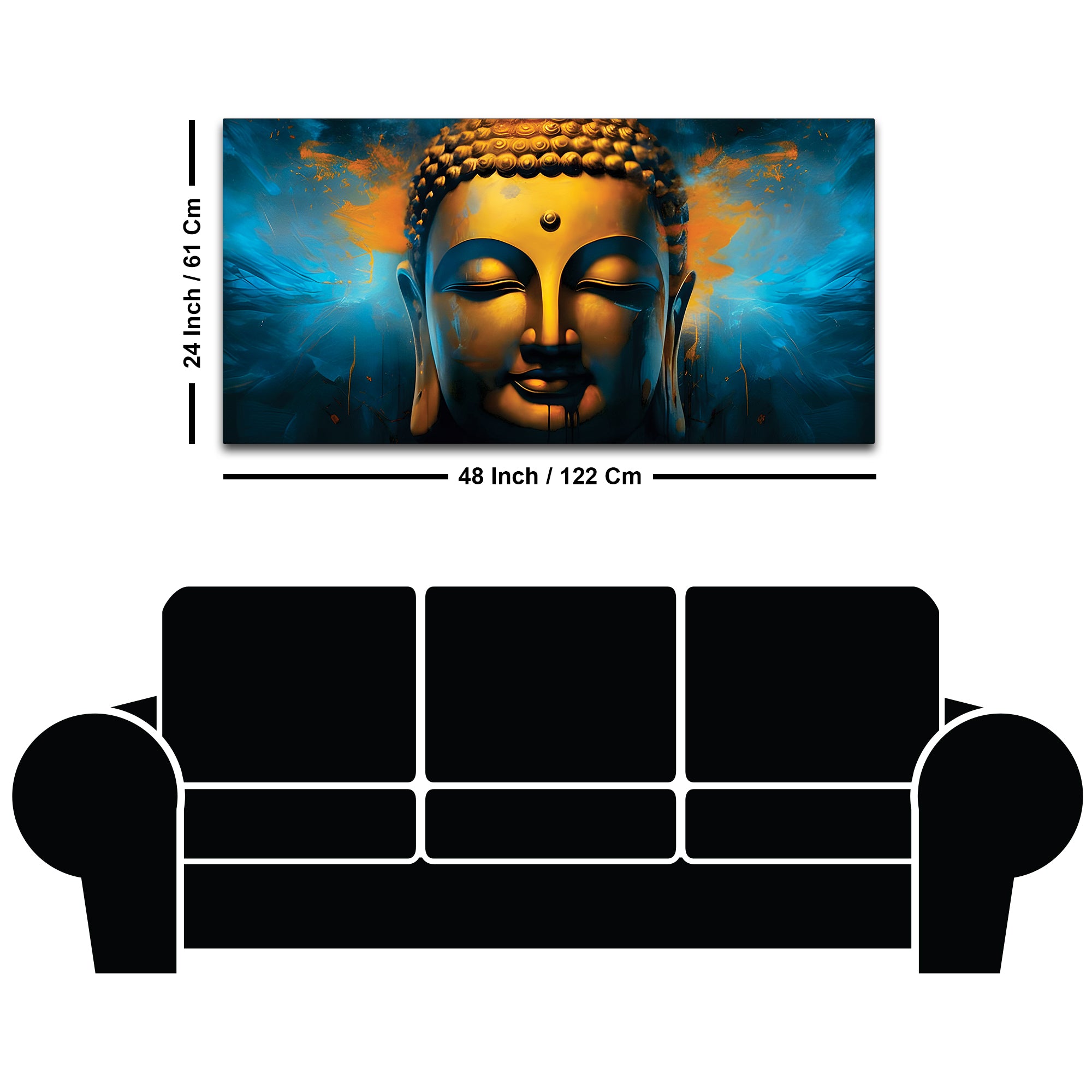 Gautam Buddha Painting for Home & Office Spiritual Decor