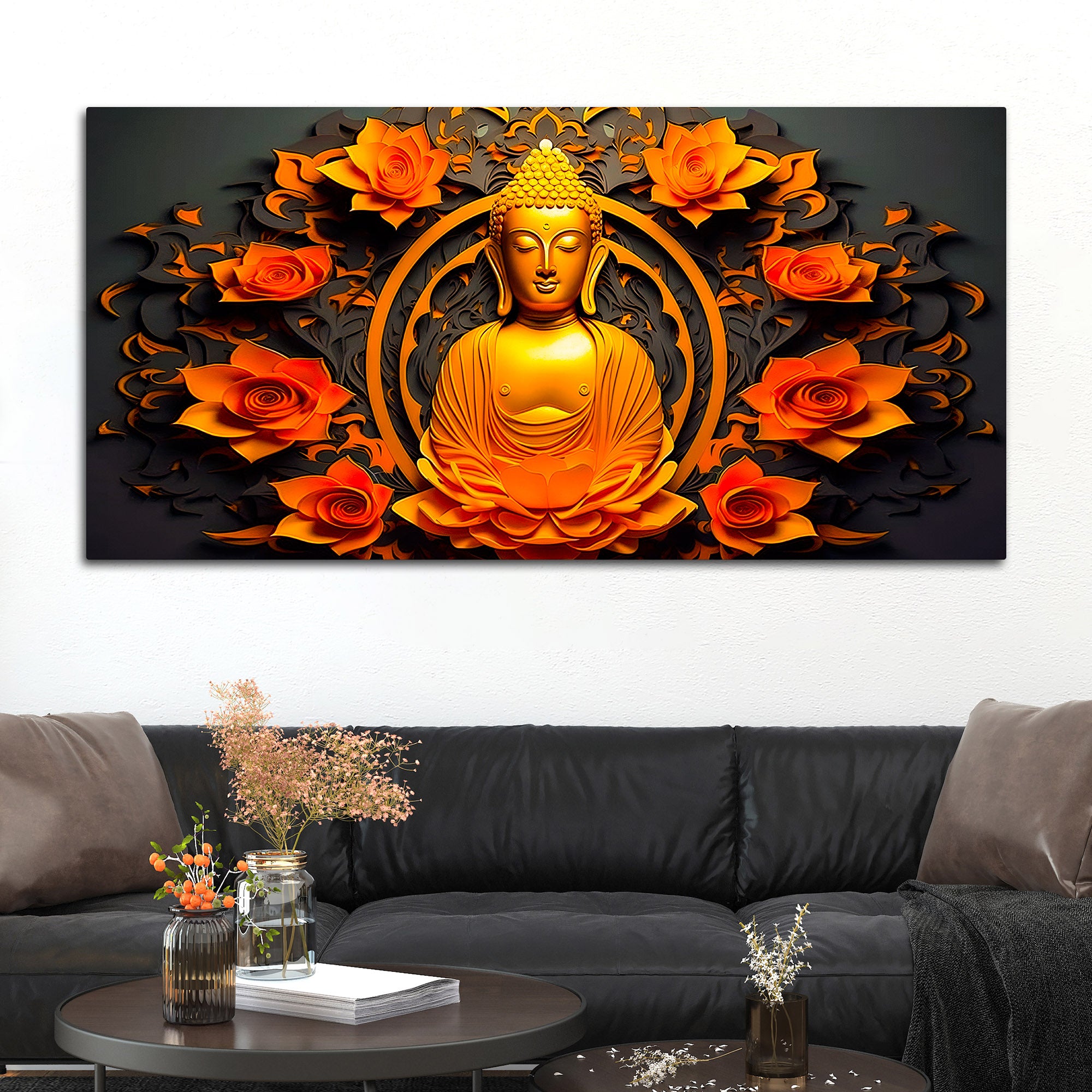 Gautam Buddha Wall Painting for Office & Home Décor