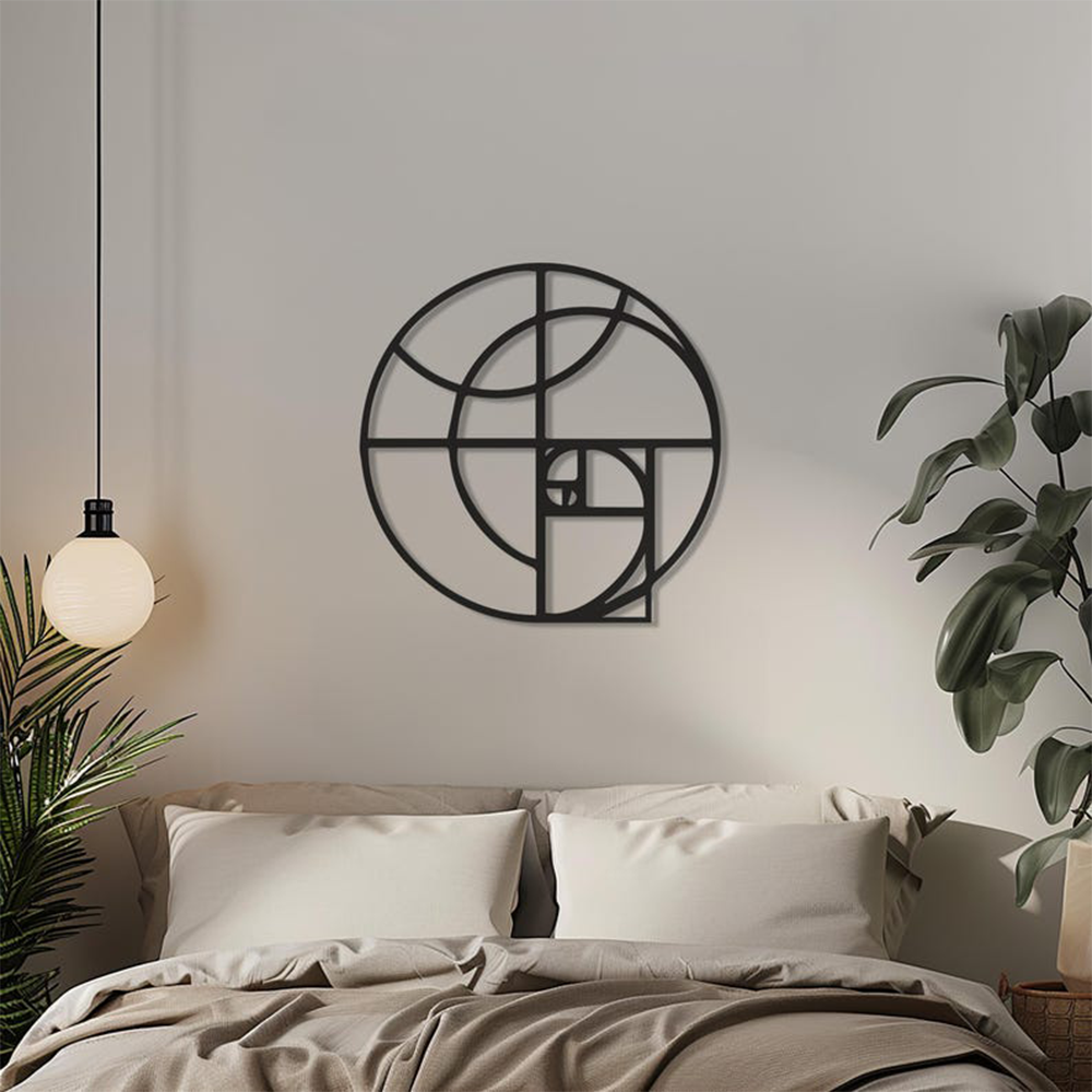 Geometric Golden Ratio Metal Art Wall Decor