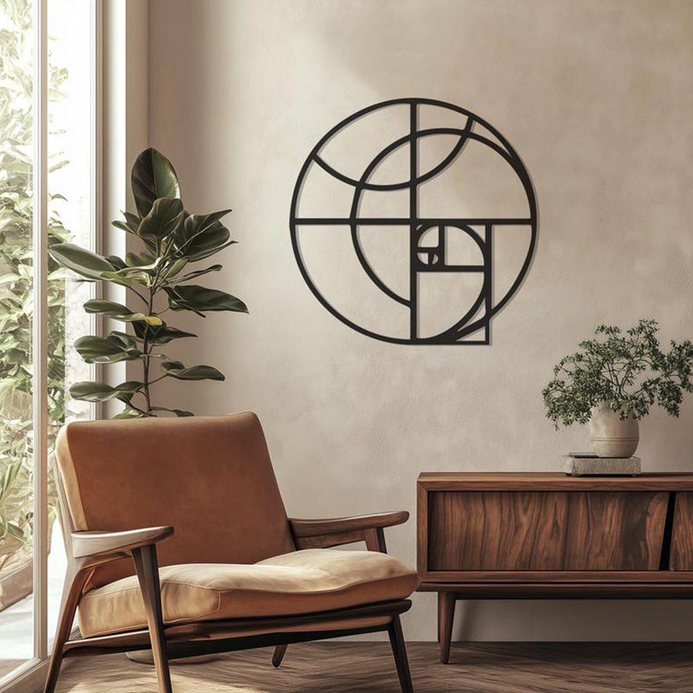 Geometric Golden Ratio Metal Art Wall Decor