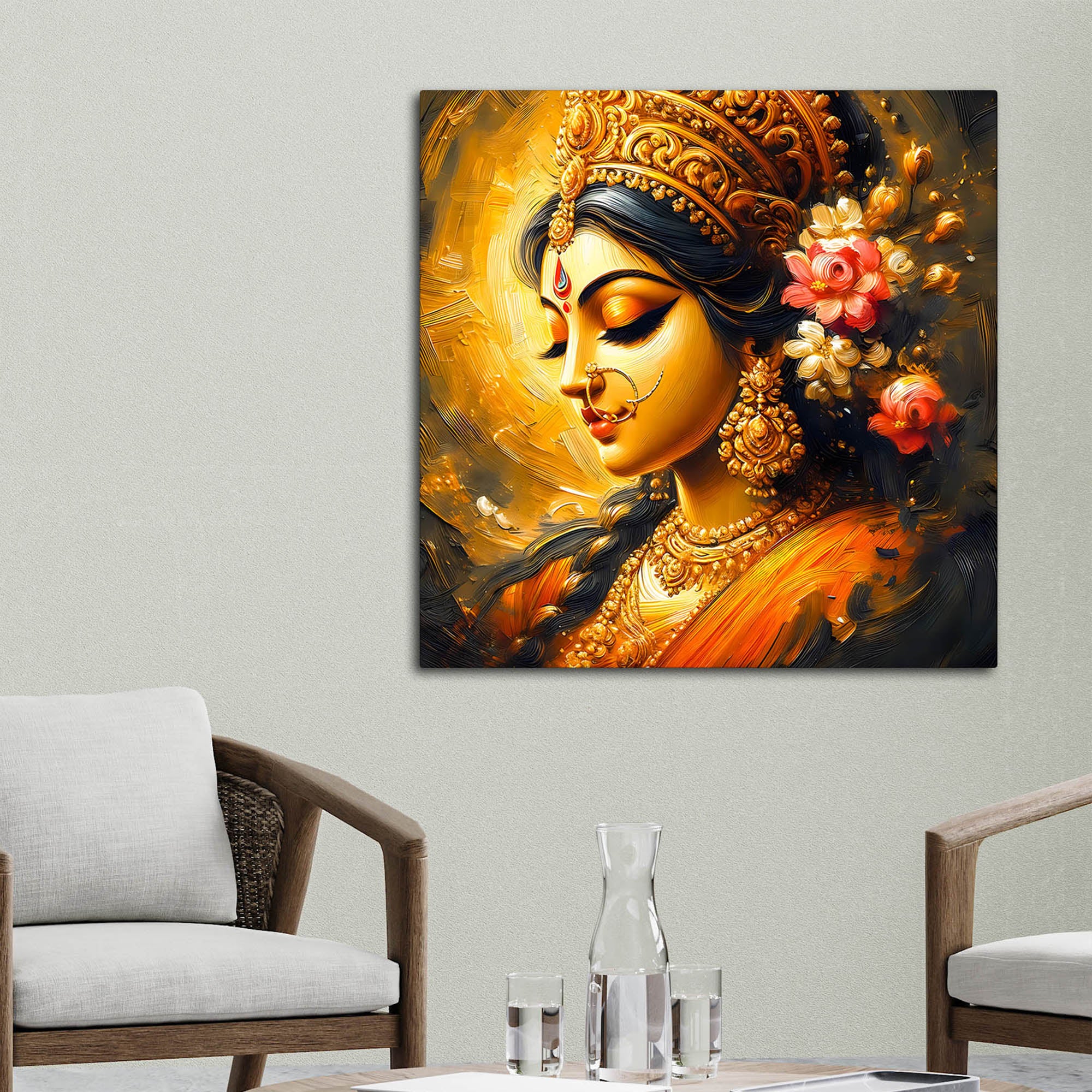 Goddess Portrait Spiritual Canvas Wall Painting
