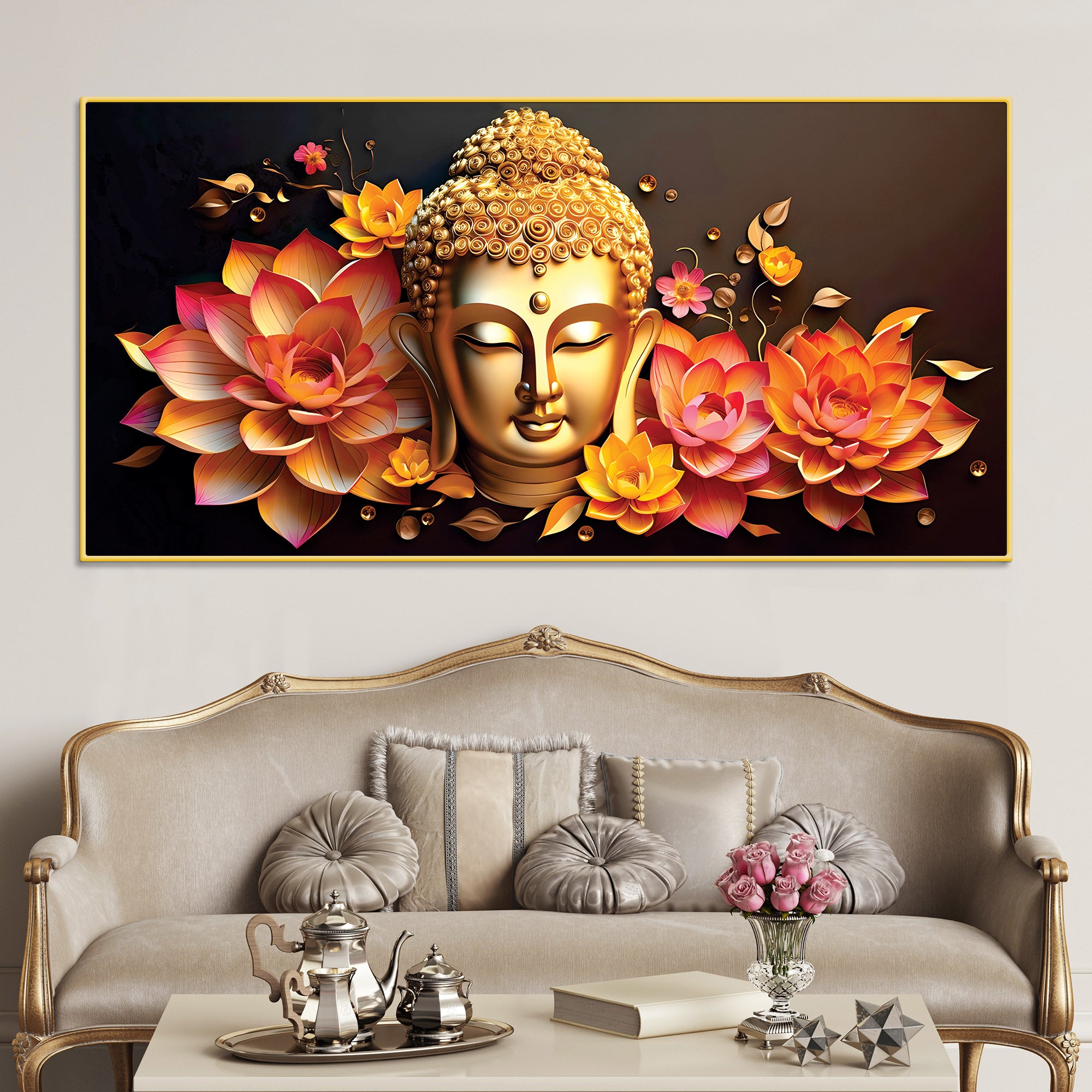 golden-buddha-painting-for-positive-energy-wall-decor