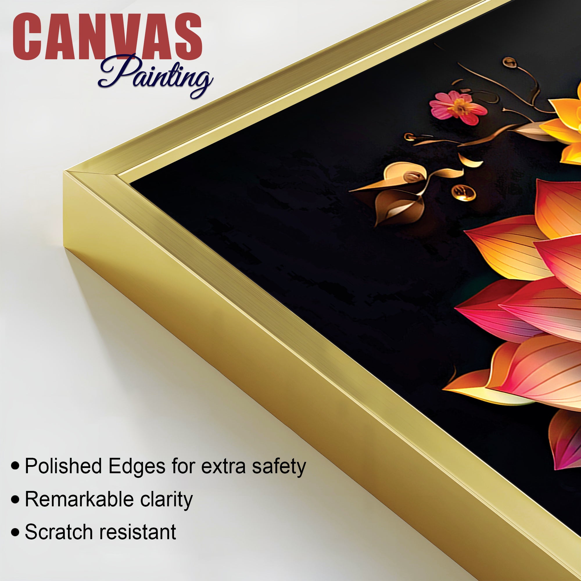 Golden Buddha Painting for Positive Energy Wall Décor