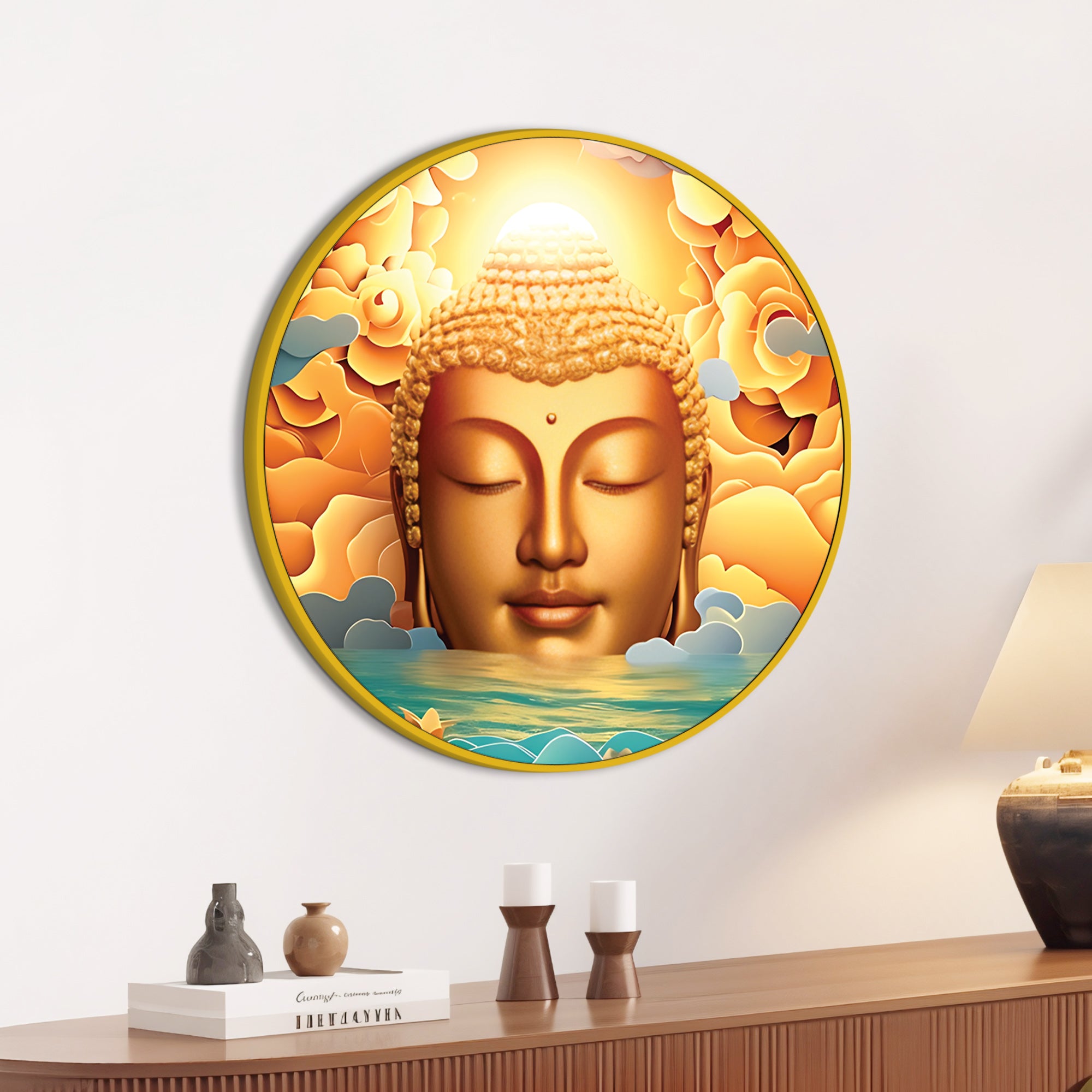 Golden Buddha Premium Canvas Wall Painting