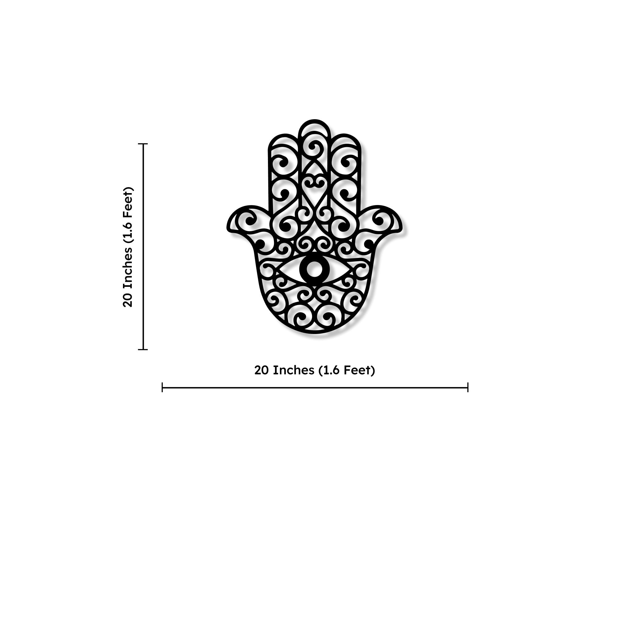 Hamsa Design Metal Art Wall Decor Hanging