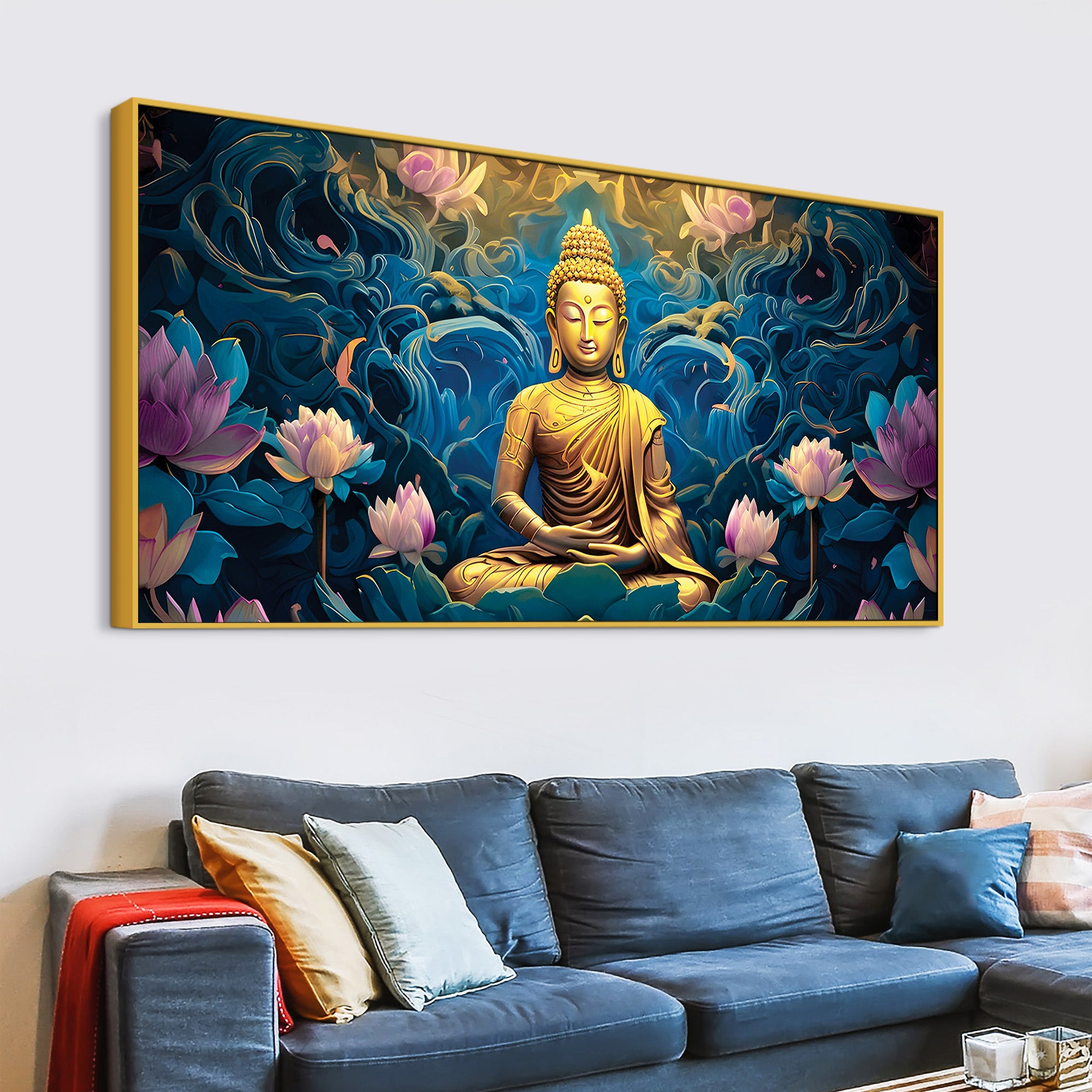 Handcrafted Style Buddha Painting for Artistic Interiors