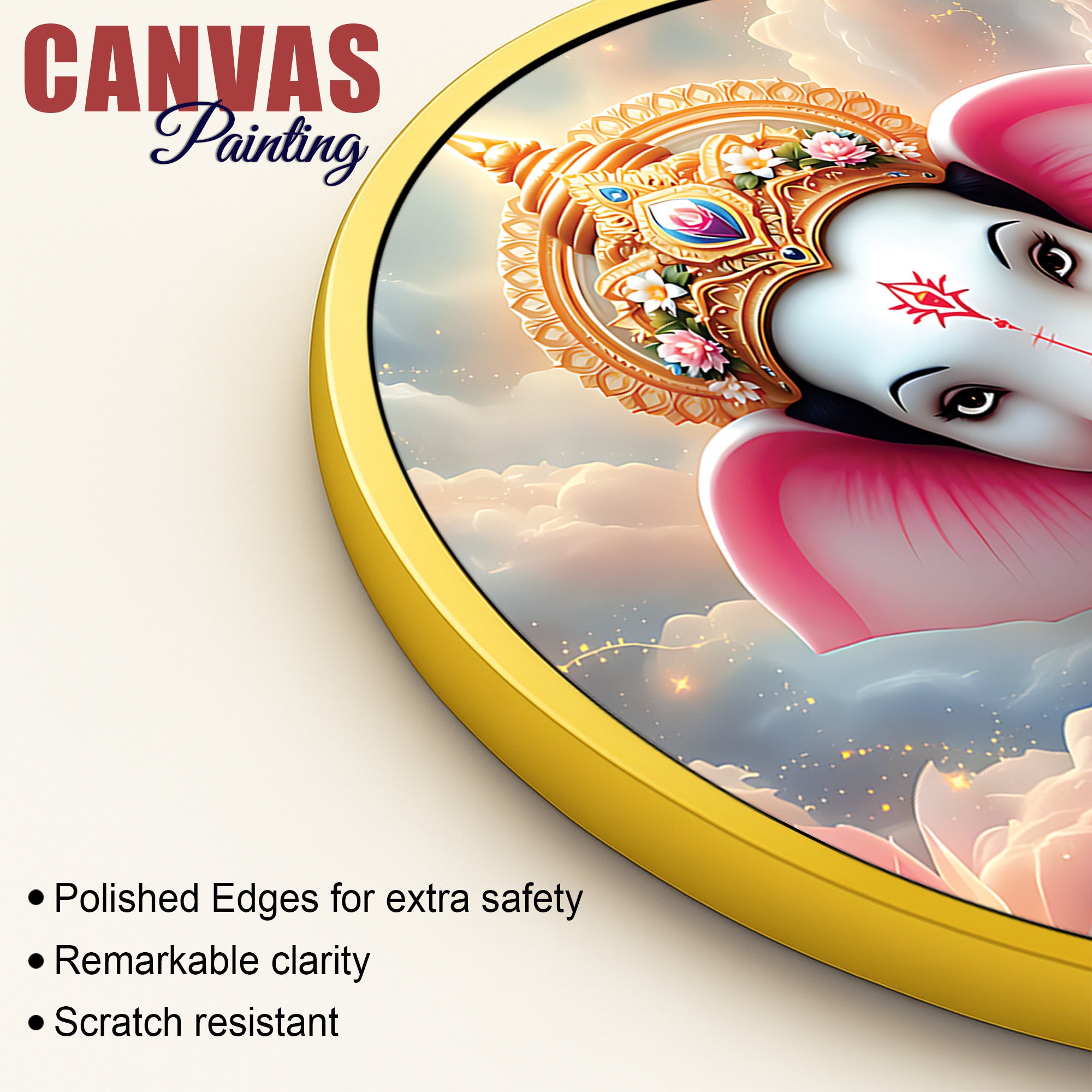 Heavenly Cloud Ganesh Ji Painting