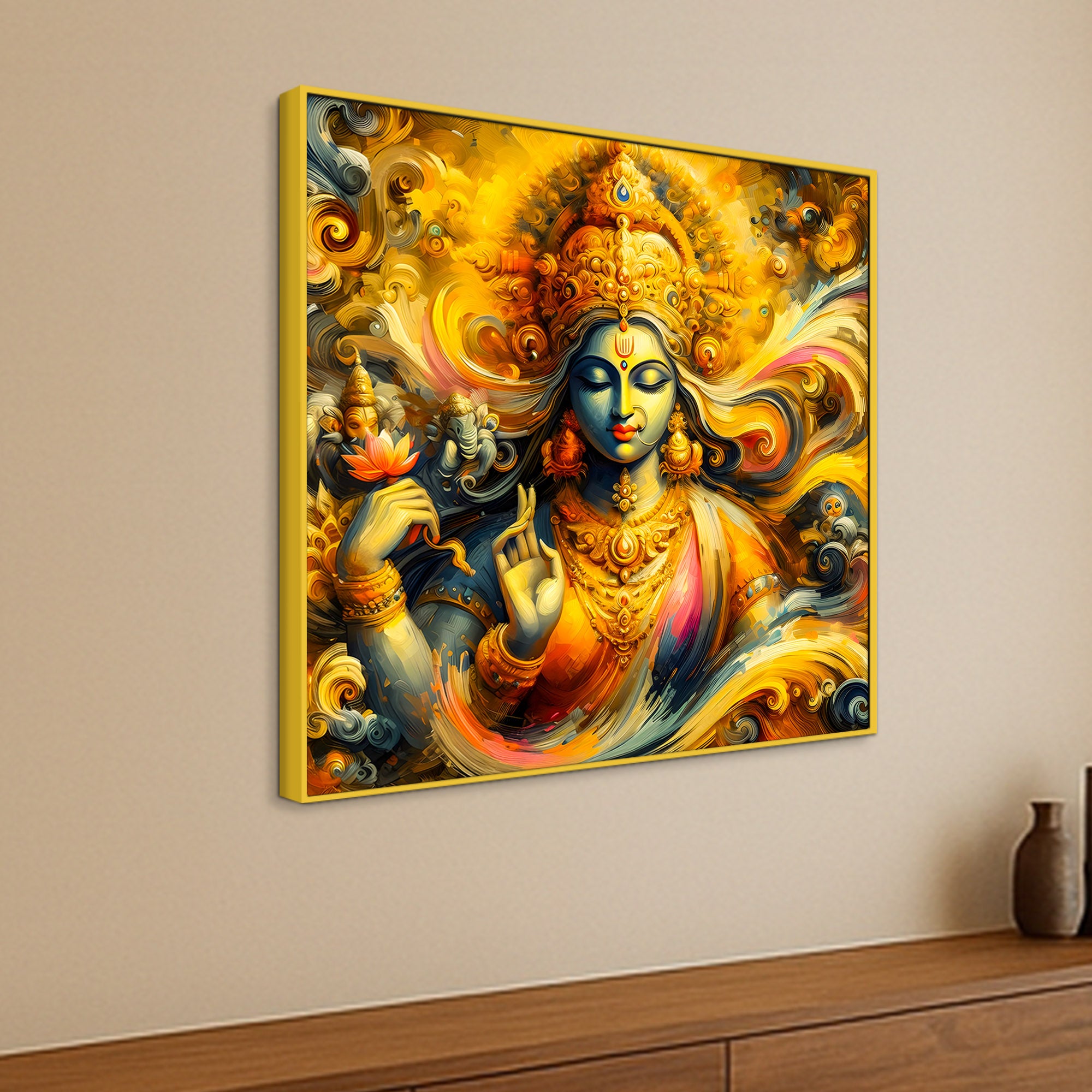 Heavenly Goddess Portrait Premium Wall Painting