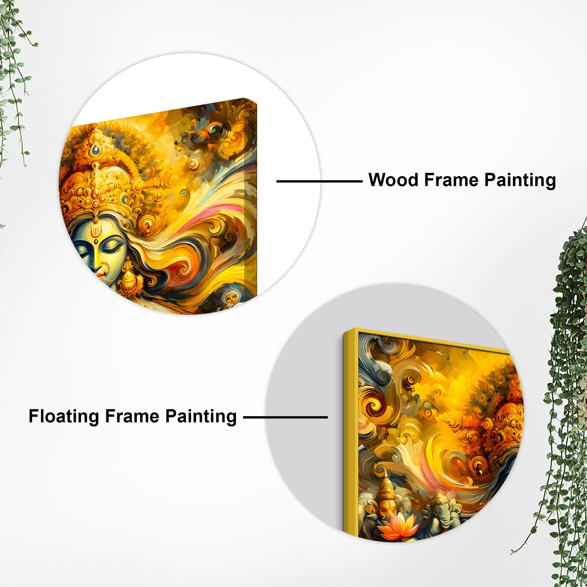 Heavenly Goddess Portrait Premium Wall Painting