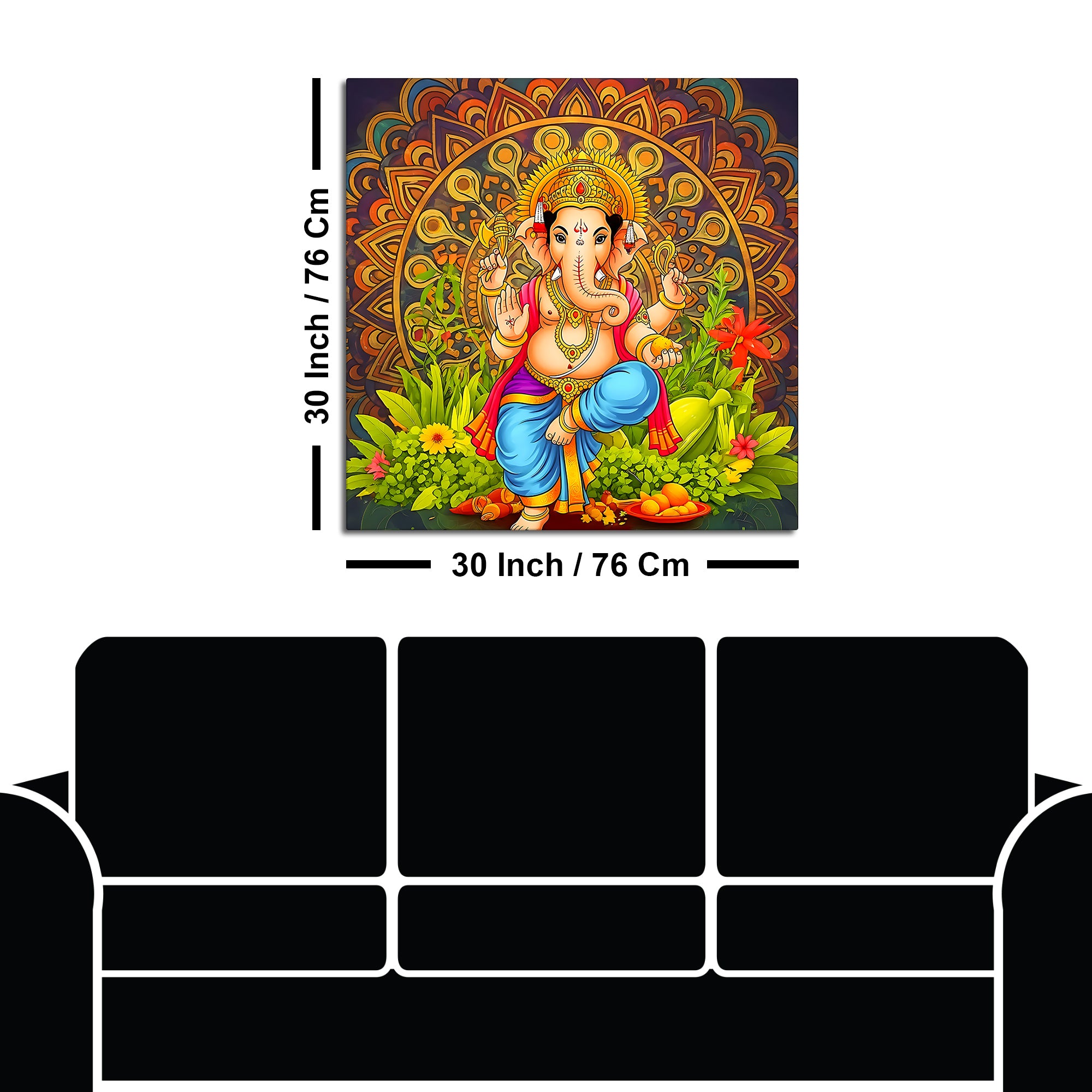 Hindu God Ganesh Ji Painting for Decoration