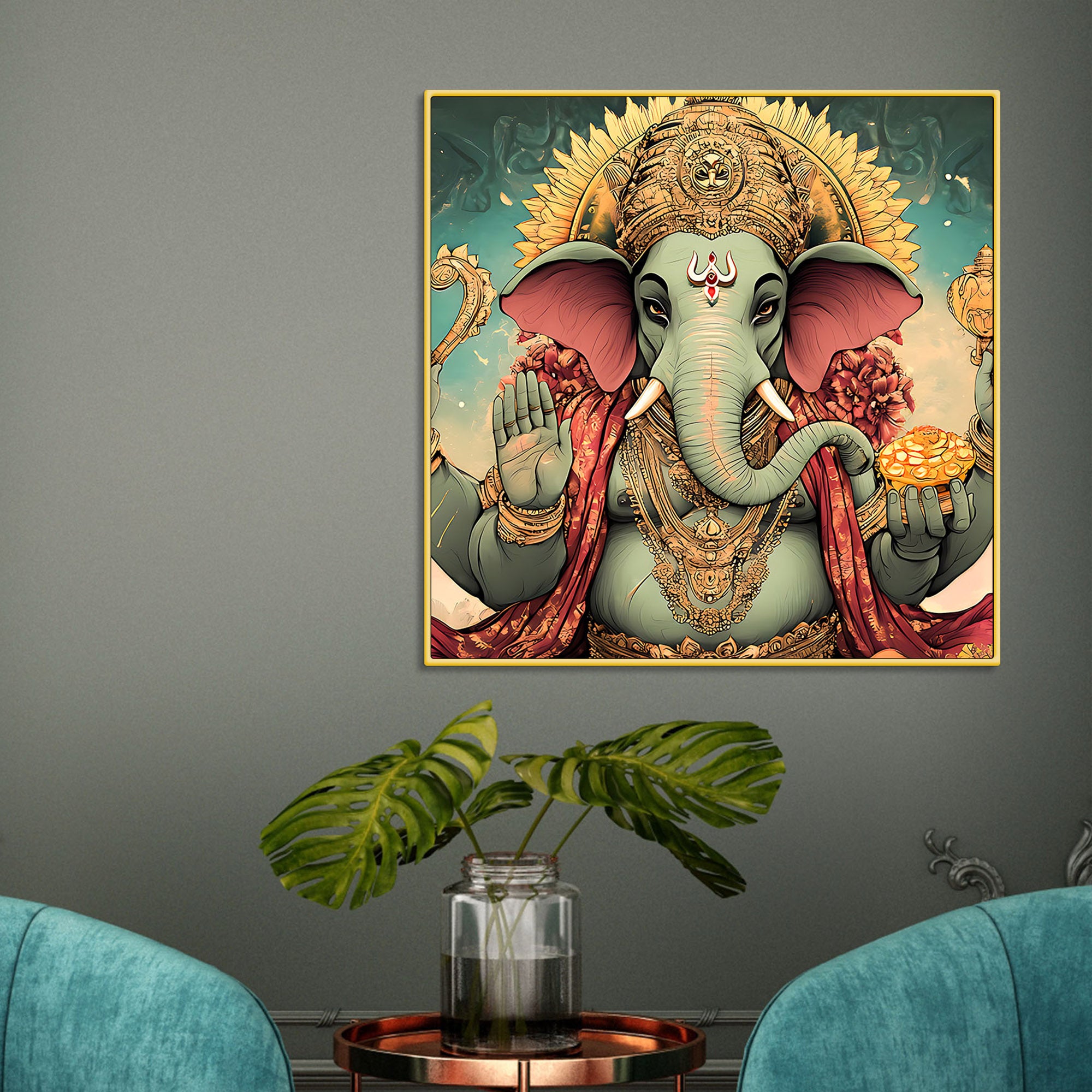 Hindu God Ganesha Decoration Painting