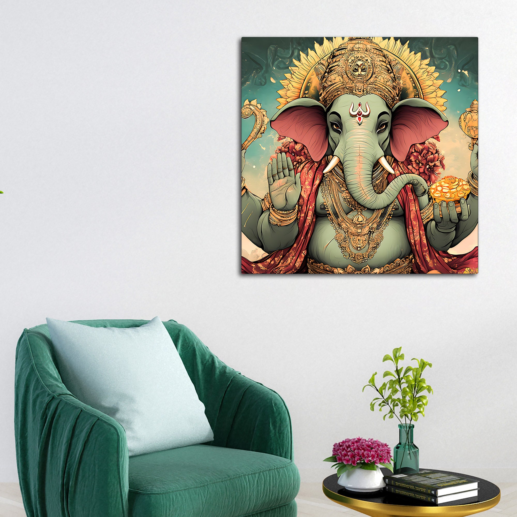 Hindu God Ganesha Decoration Painting