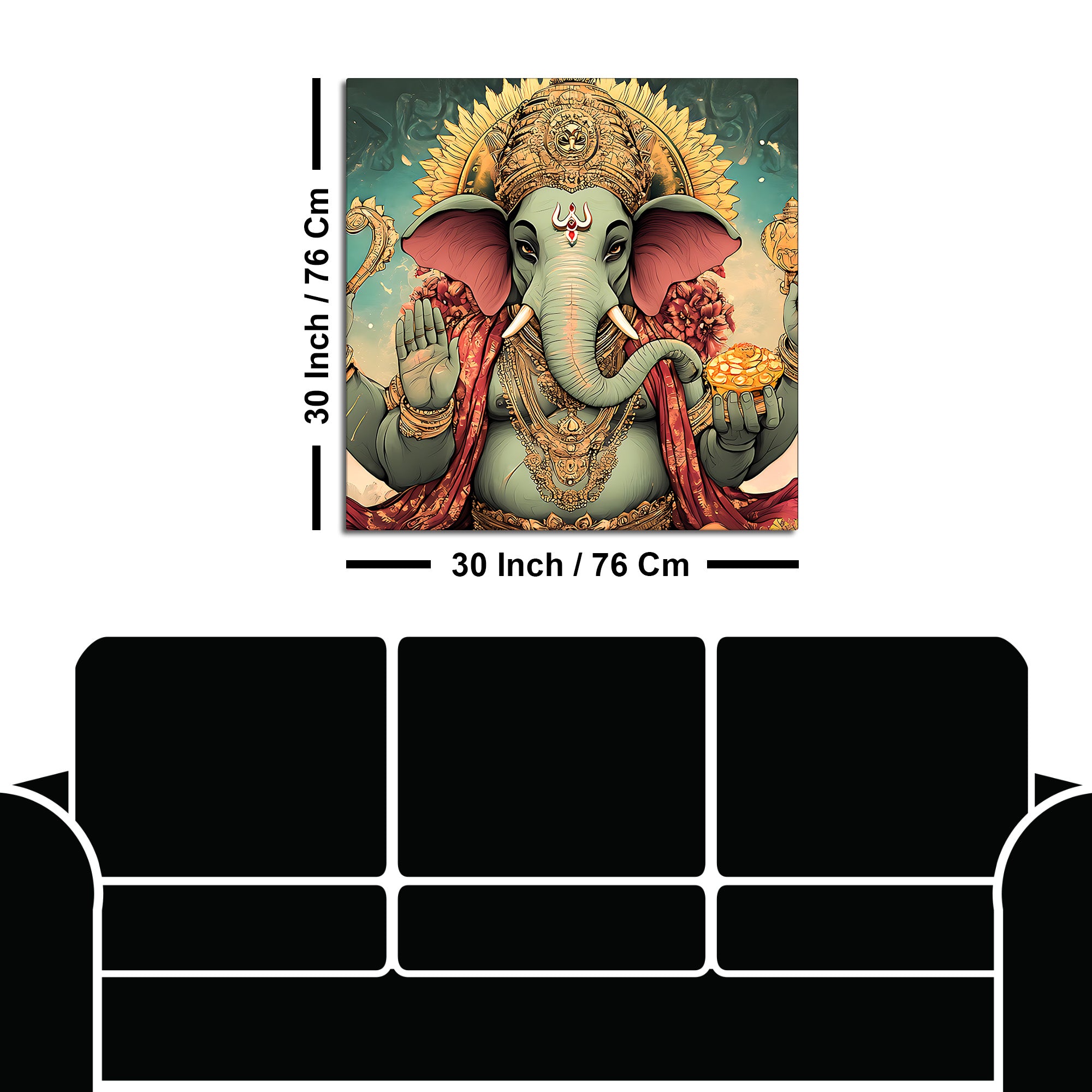 Hindu God Ganesha Decoration Painting