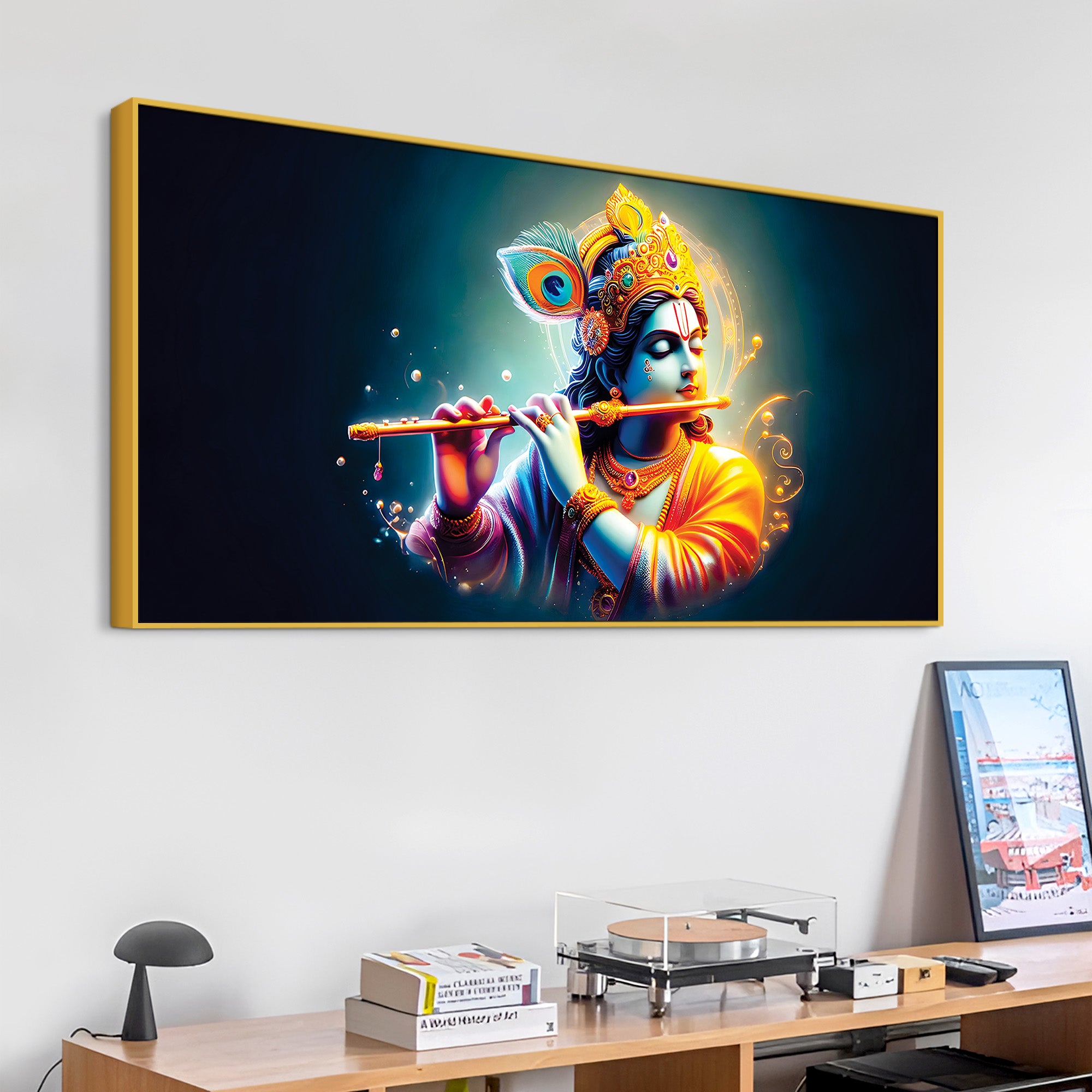 Hindu God Lord Krishna Painting for Wall Decoration