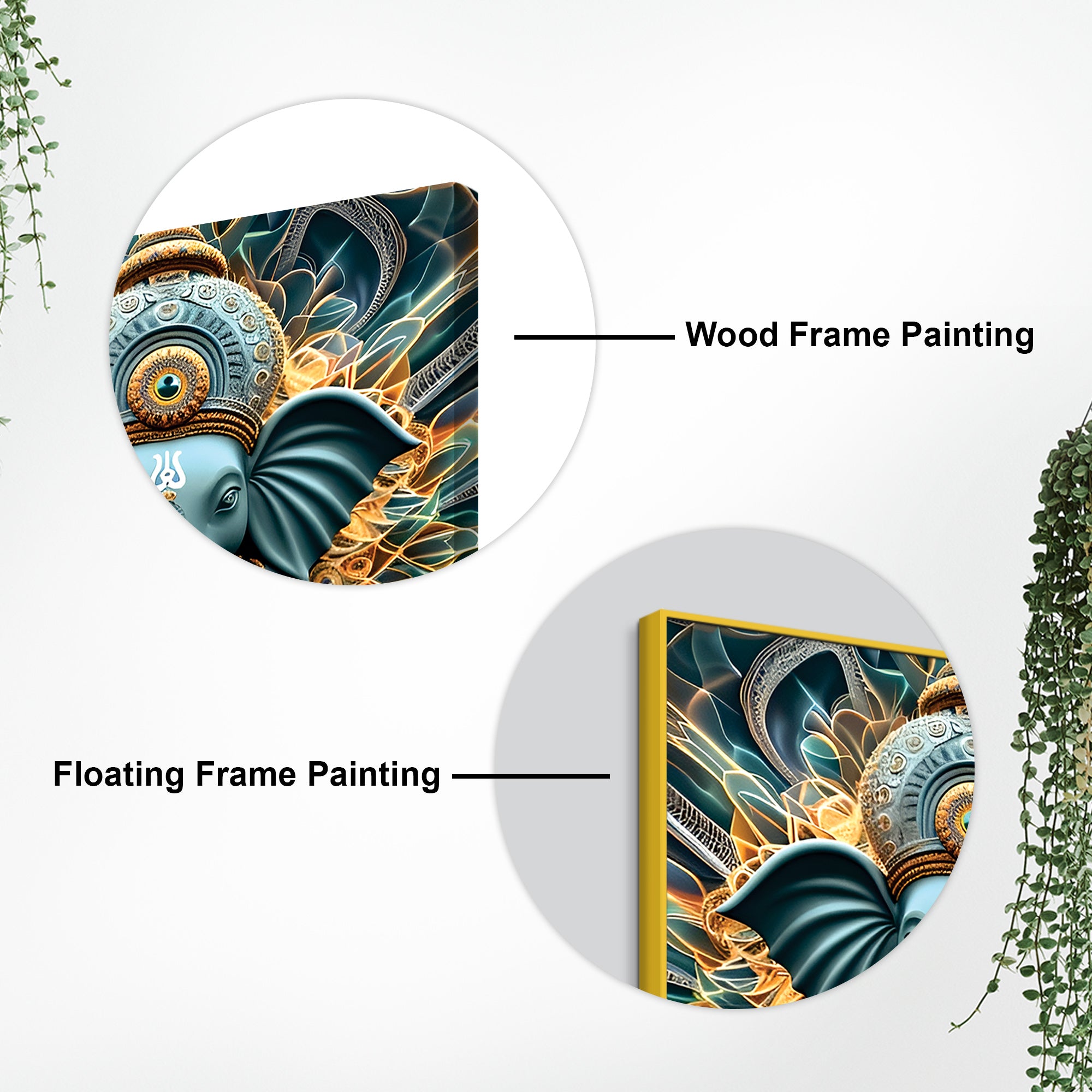 Hindu Lord Ganesha Wall Painting