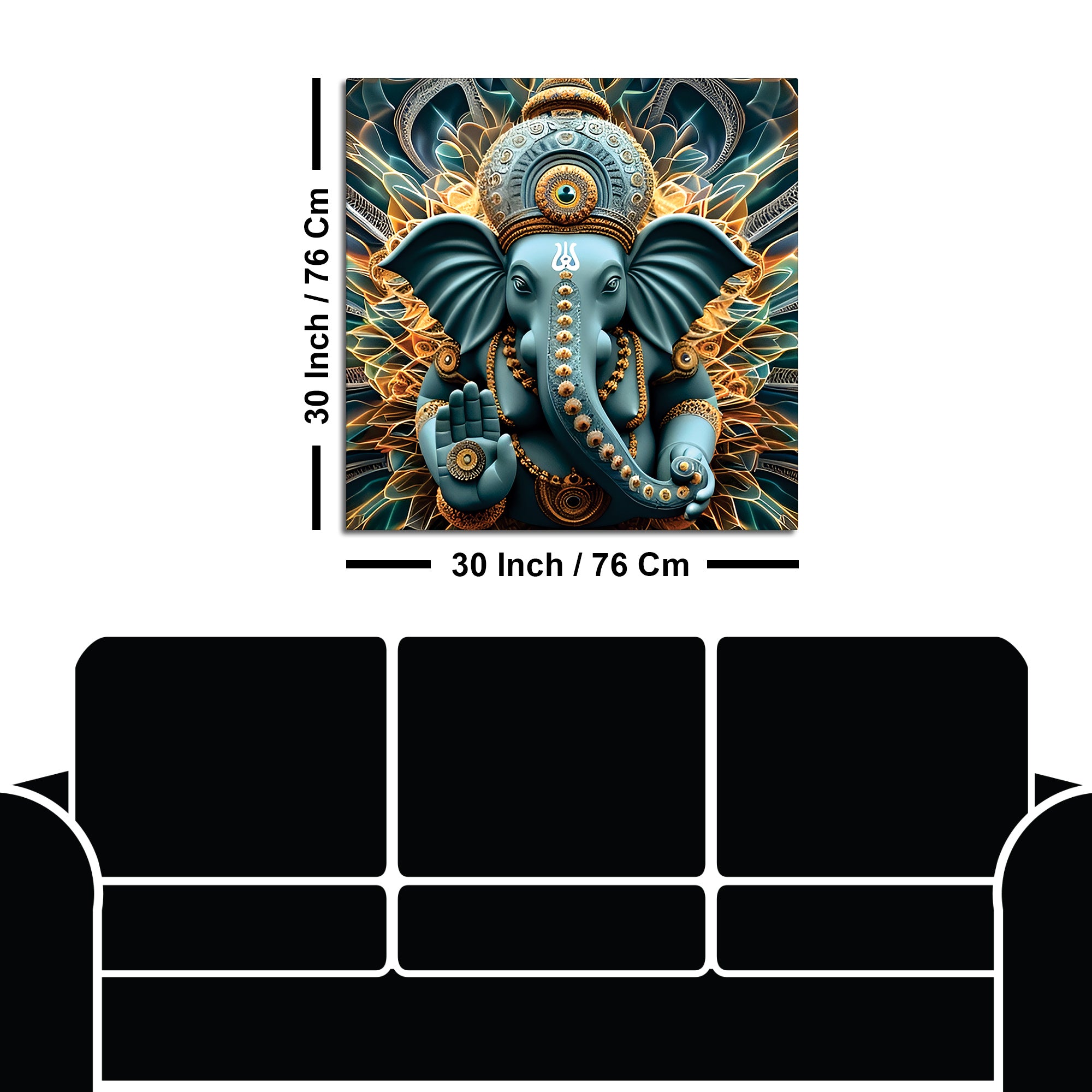 Hindu Lord Ganesha Wall Painting