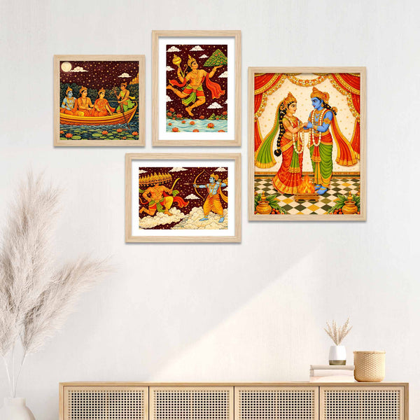 hindu-mythology-ramayana-wall-frame-set-of-four