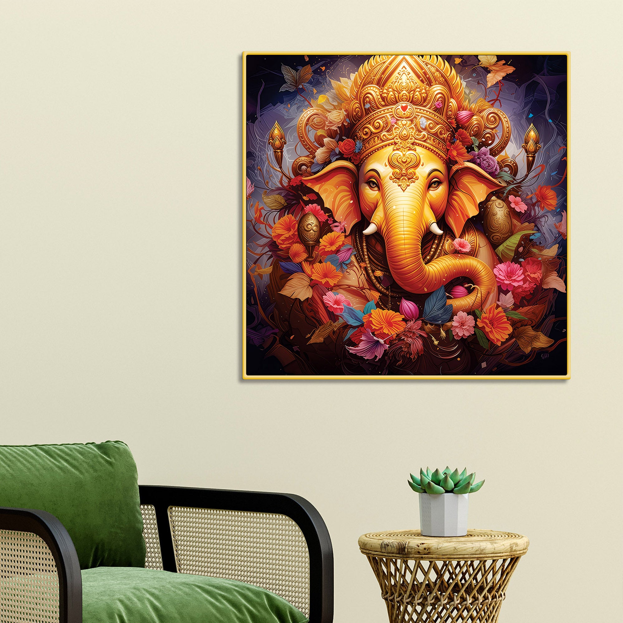 Hindu Spiritual Ganesha Home Decor Painting