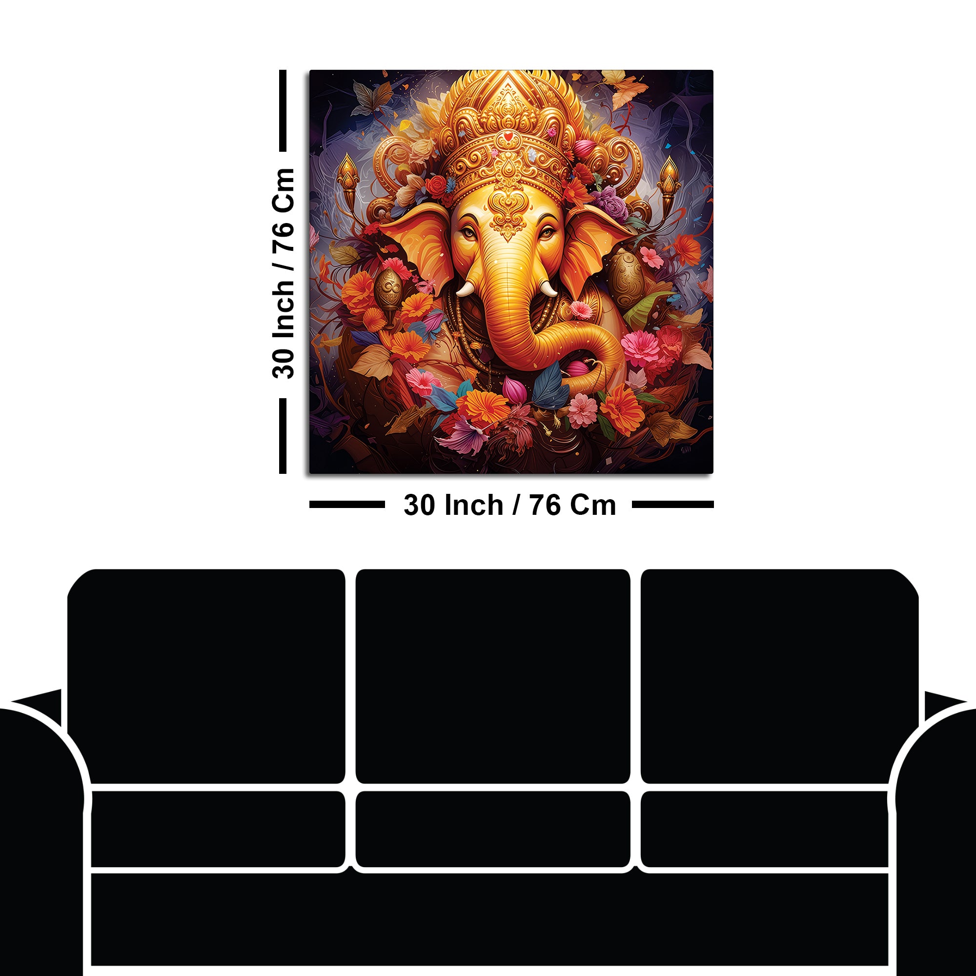 Hindu Spiritual Ganesha Home Decor Painting
