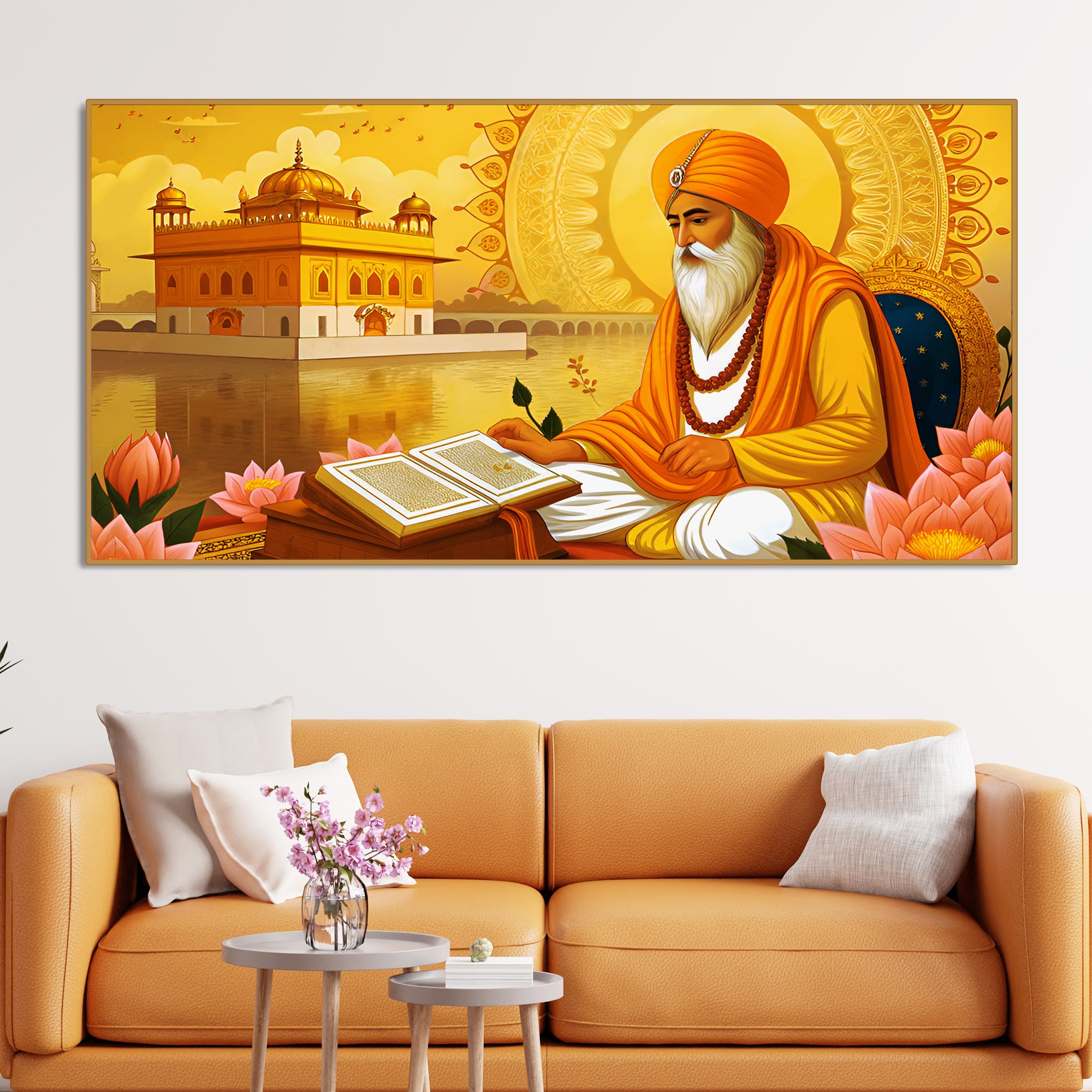 Holy Guru Nanak Dev Ji Canvas Wooden Wall Painting