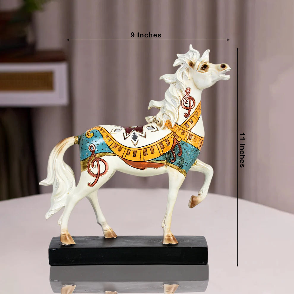 Stallion King Horse Statue Decorative Table Decor Showpiece