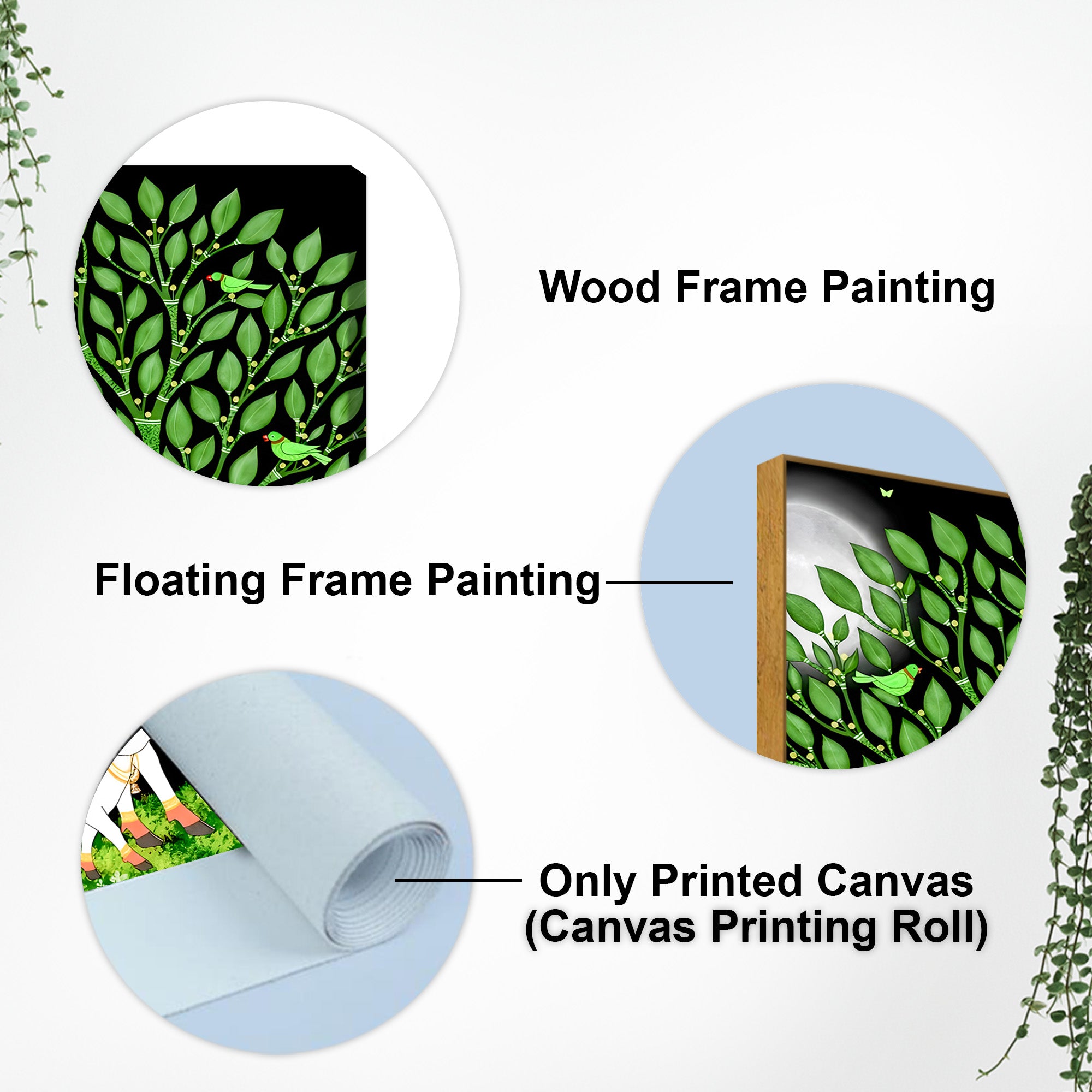 Indian Art Kamdhenu Cow Canvas Wall Painting | Spiritual Home Decor & Gift