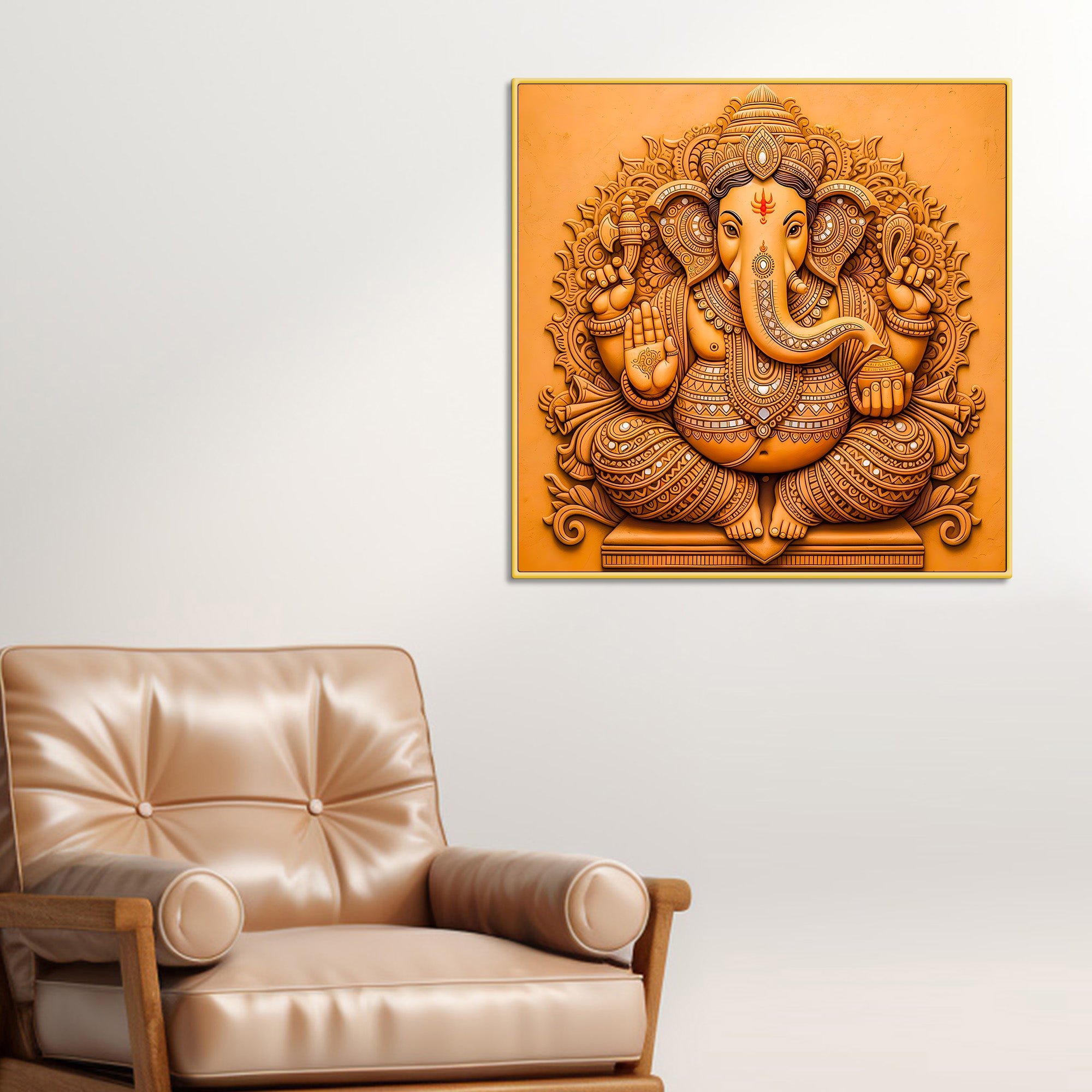 Indian Traditional Lord Ganesha Wall Painting