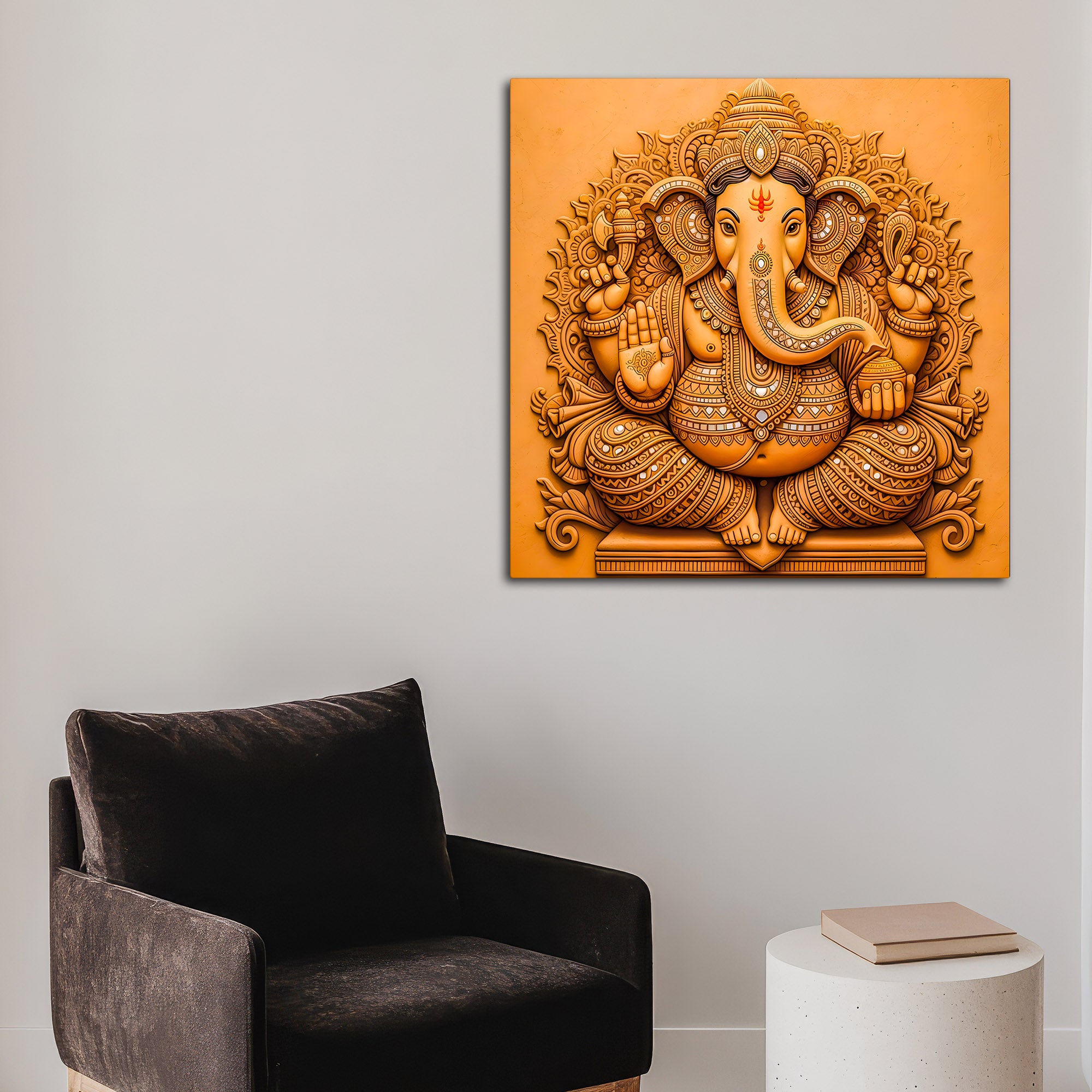Indian Traditional Lord Ganesha Wall Painting