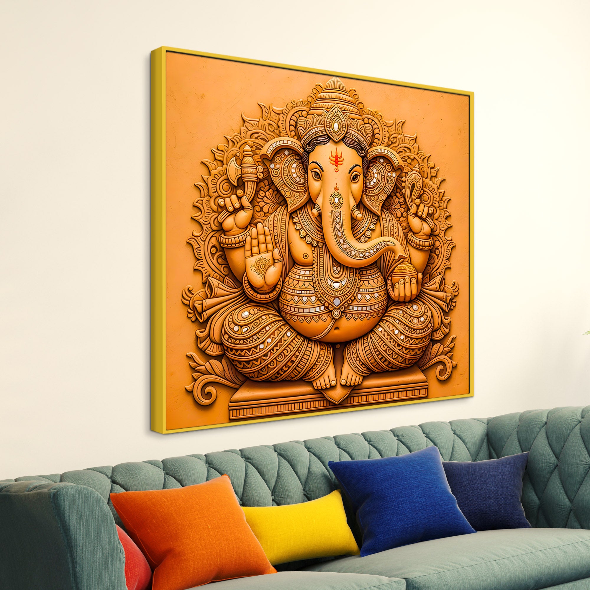 Indian Traditional Lord Ganesha Wall Painting