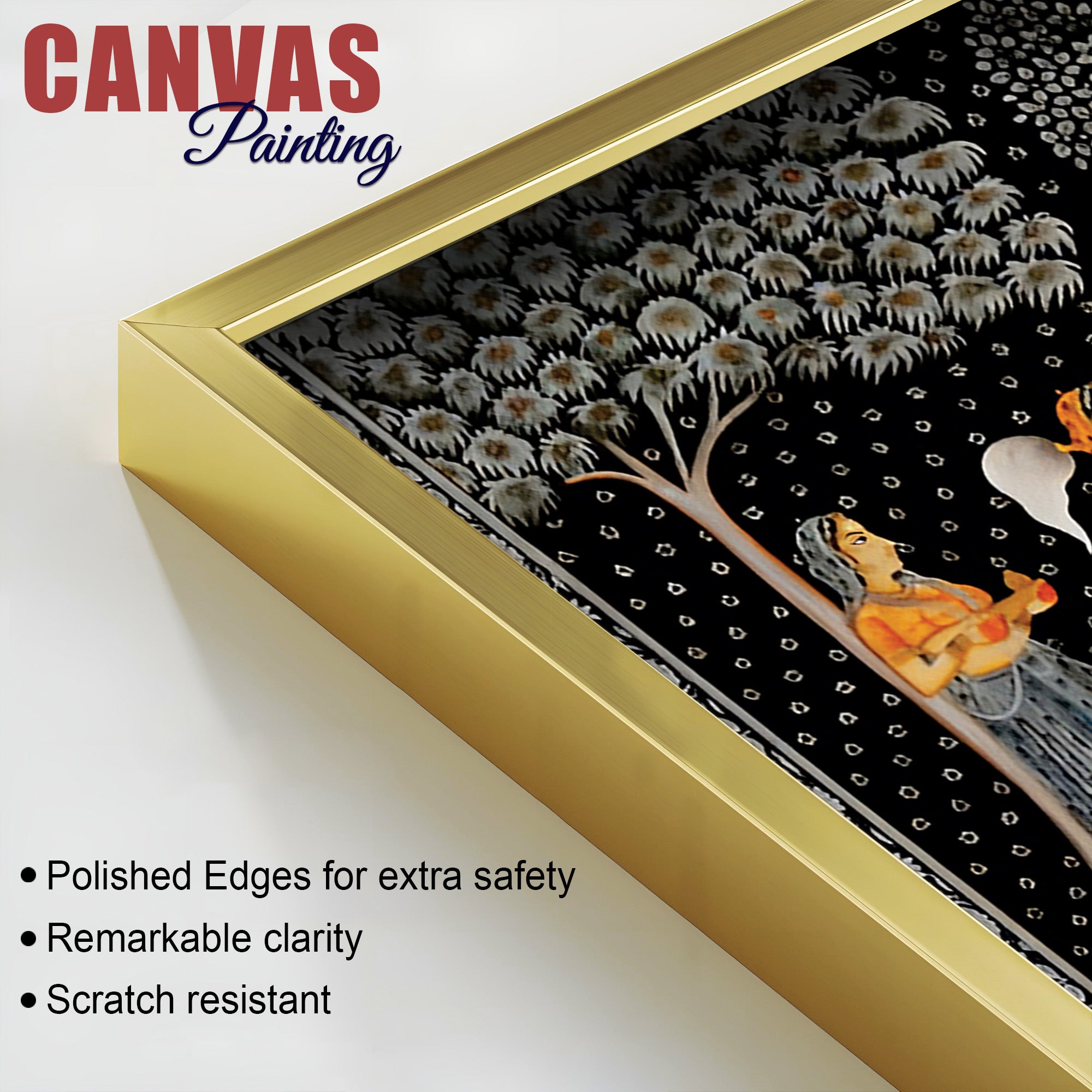 Indian Traditional Pichwai Krishna Raas Leela Wall Painting