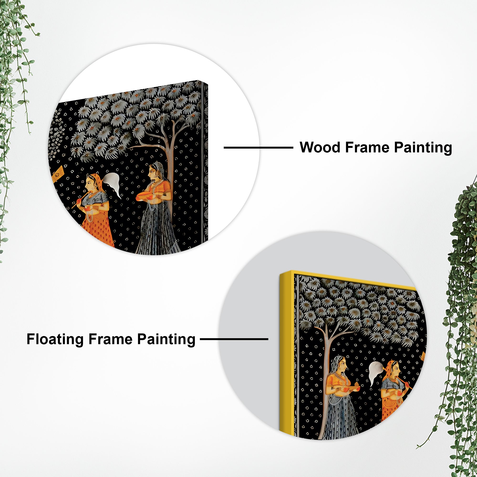 Indian Traditional Pichwai Krishna Raas Leela Wall Painting