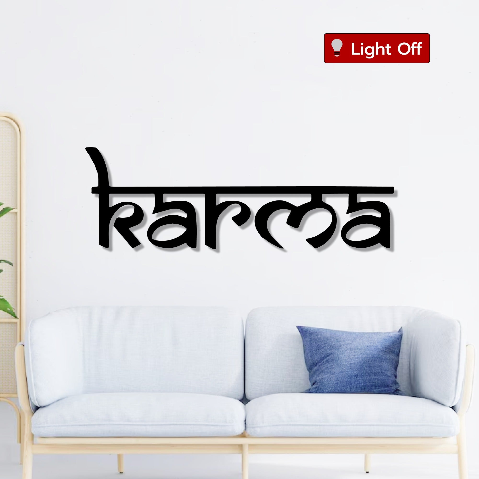 Karma Spiritual Reminder Metal Art Devotion Wall Decor