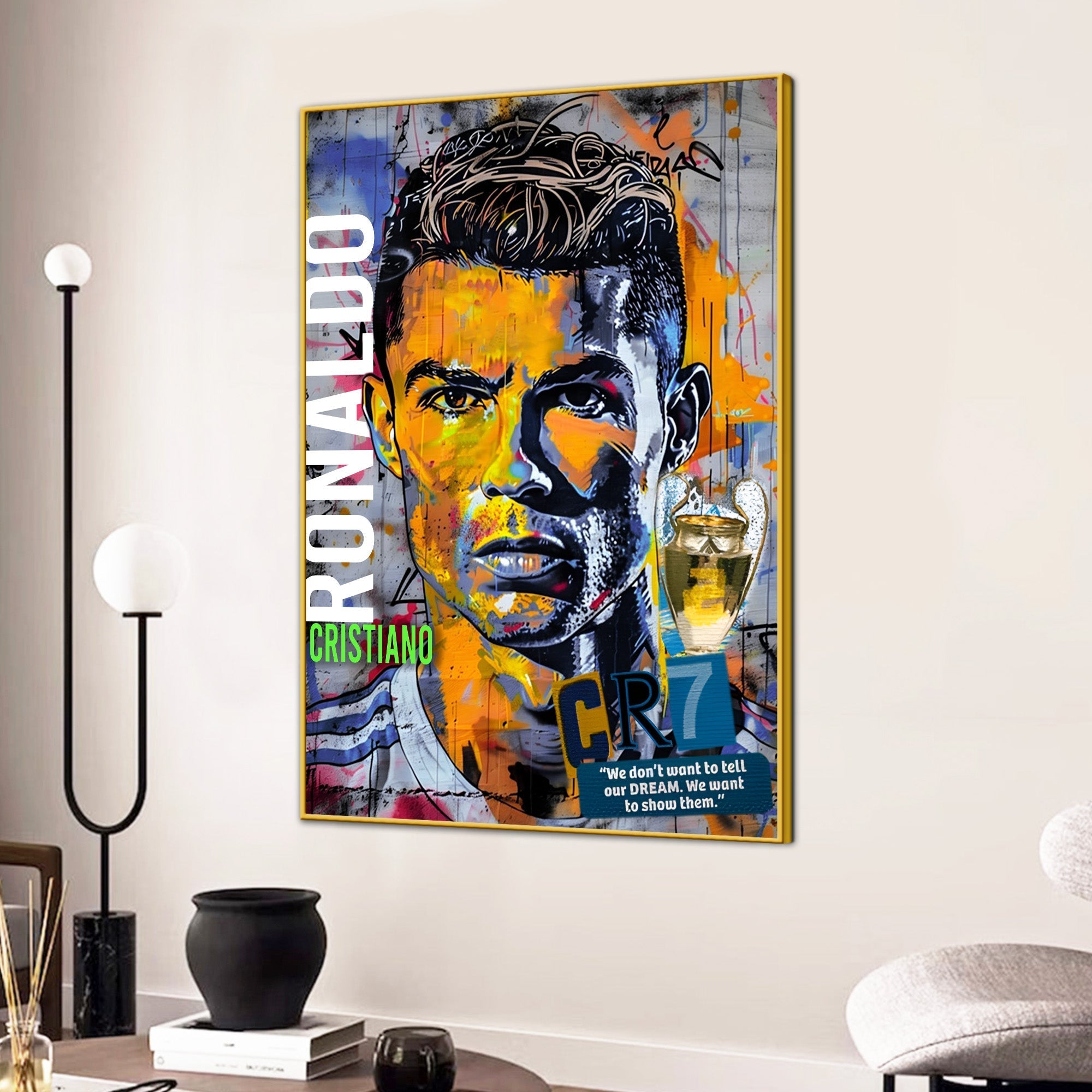 King Without Crown CR7 Cotton Canvas Wall Painting
