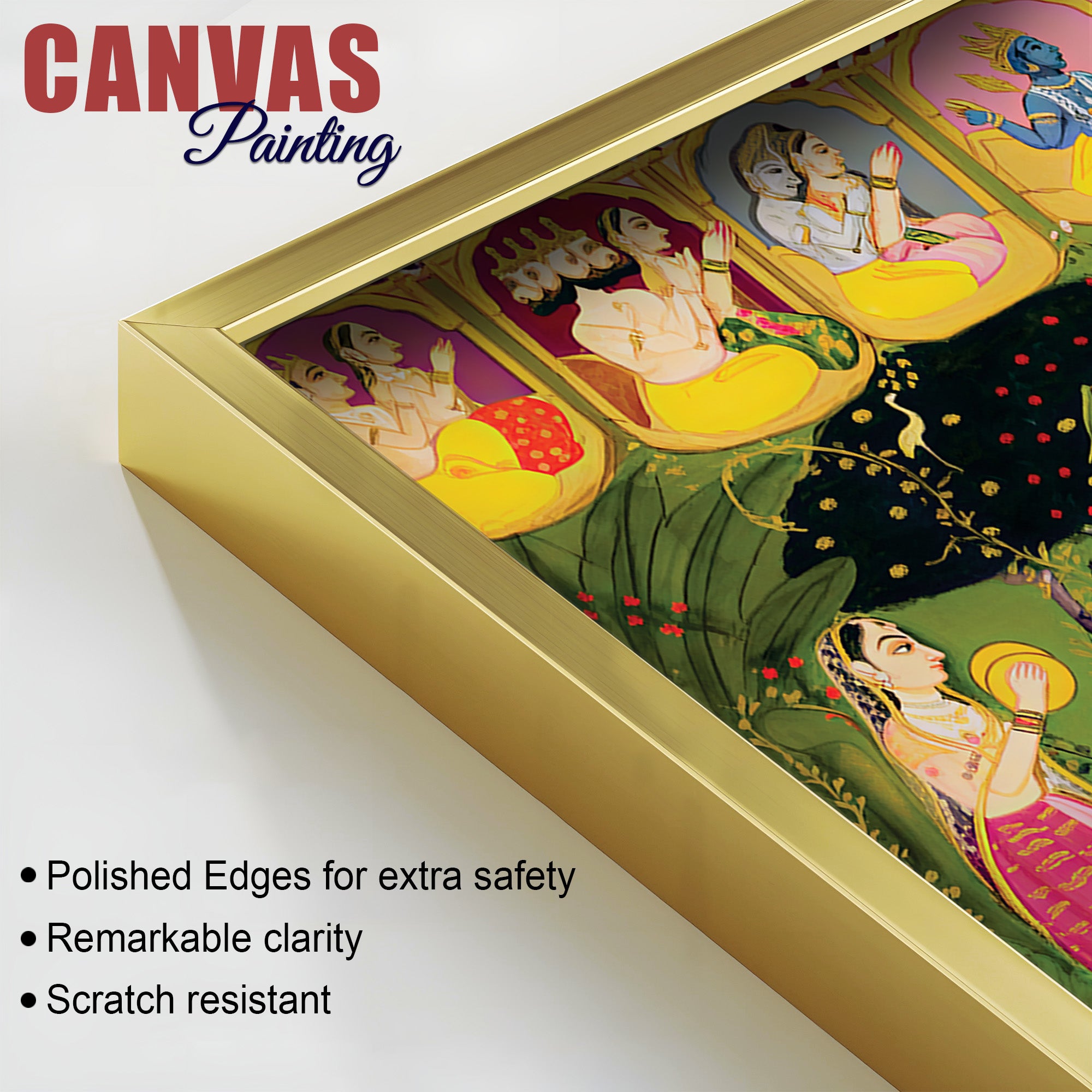 Krishna Raas Leela Painting with Gopis Pichwai Art Painting