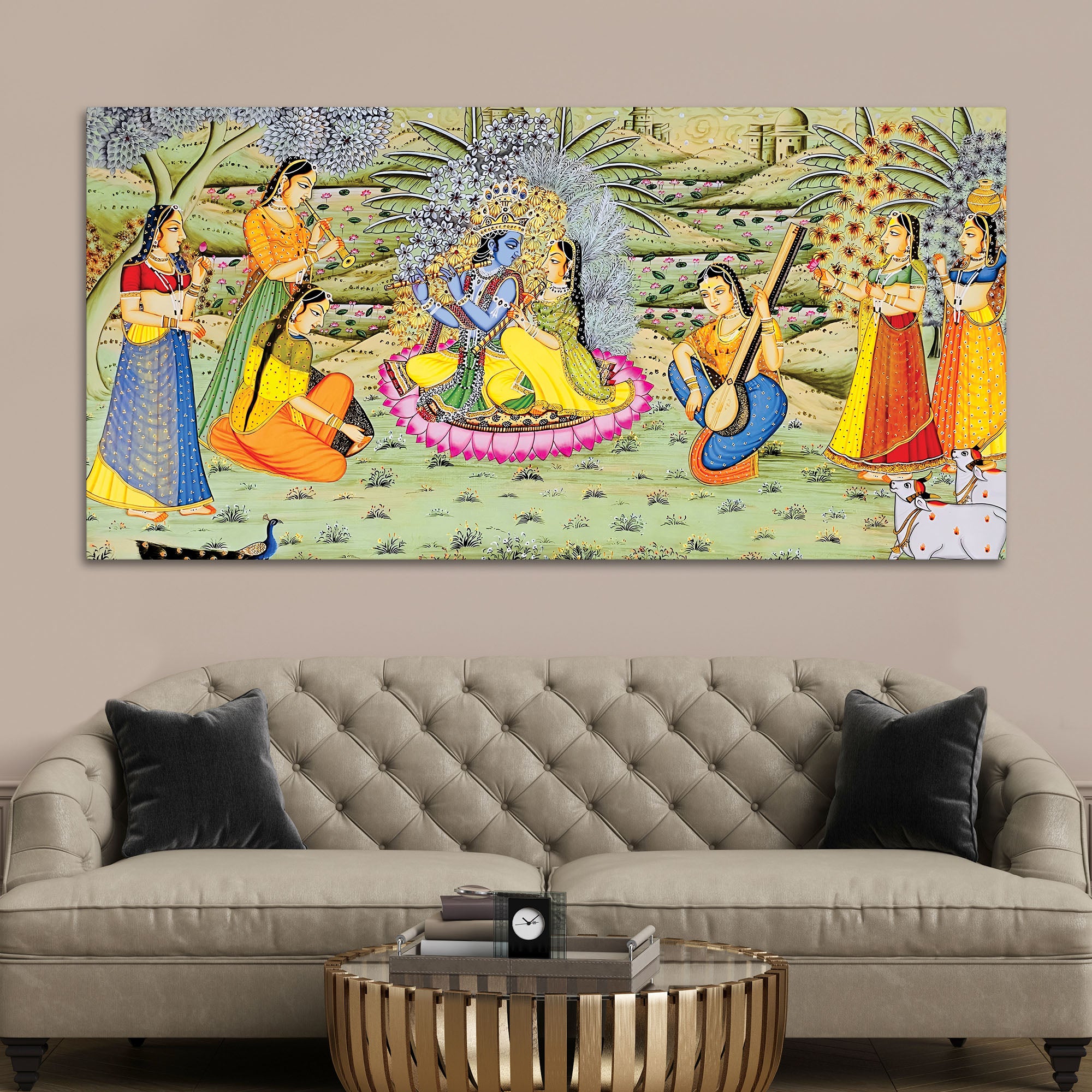 Krishna Raas Leela Pichwai Premium Wall Painting