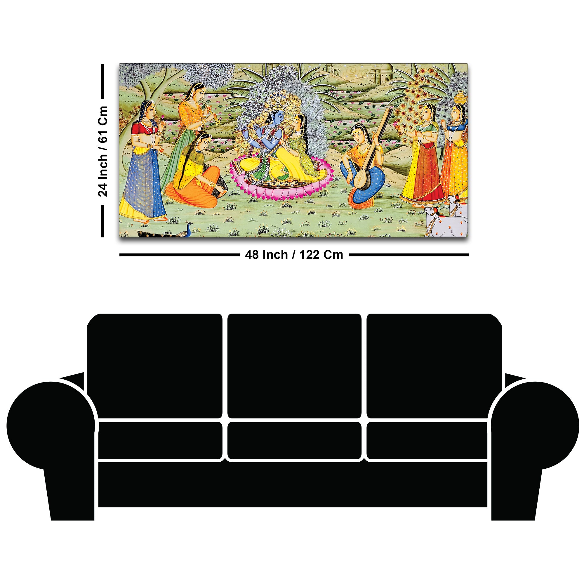 Krishna Raas Leela Pichwai Premium Wall Painting