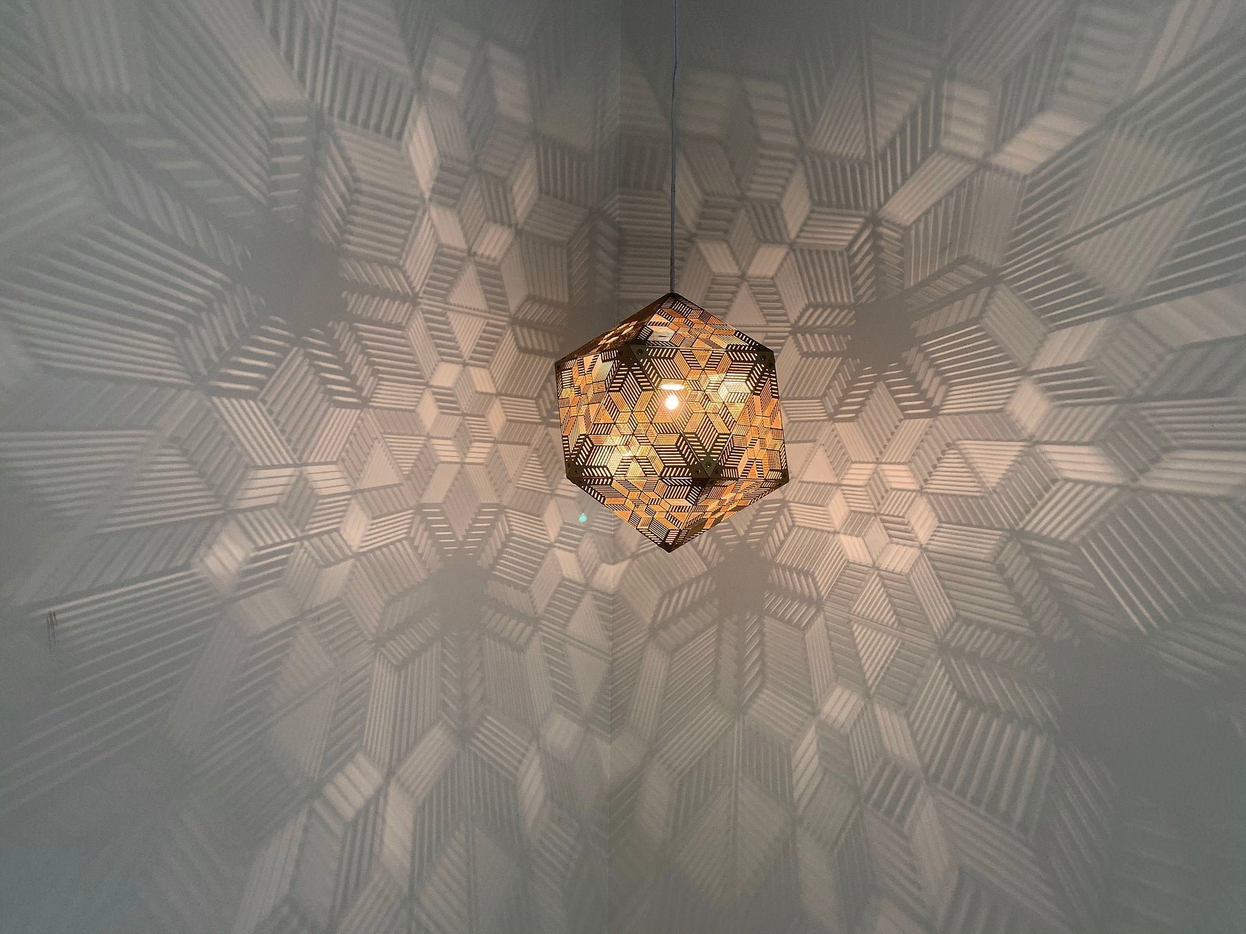 Laser-Cut Hanging Shadow Lamp
