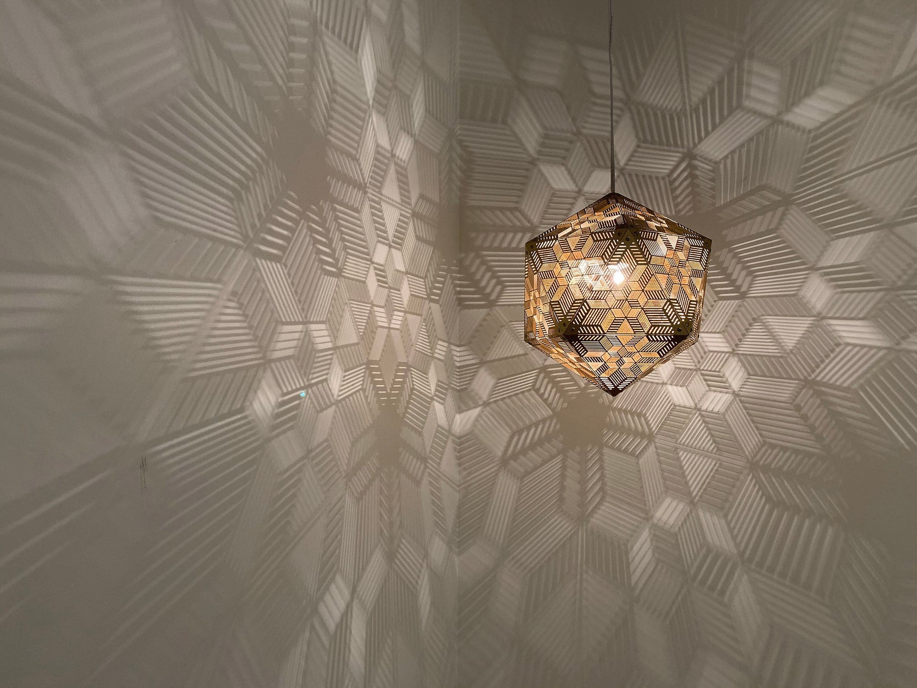 Laser-Cut Hanging Shadow Lamp