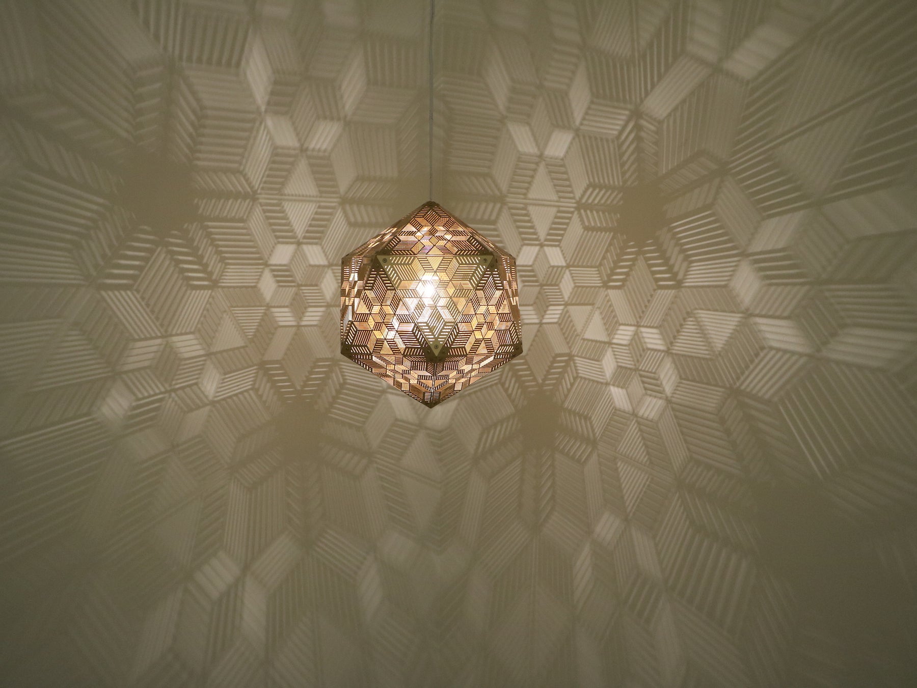 Laser-Cut Hanging Shadow Lamp