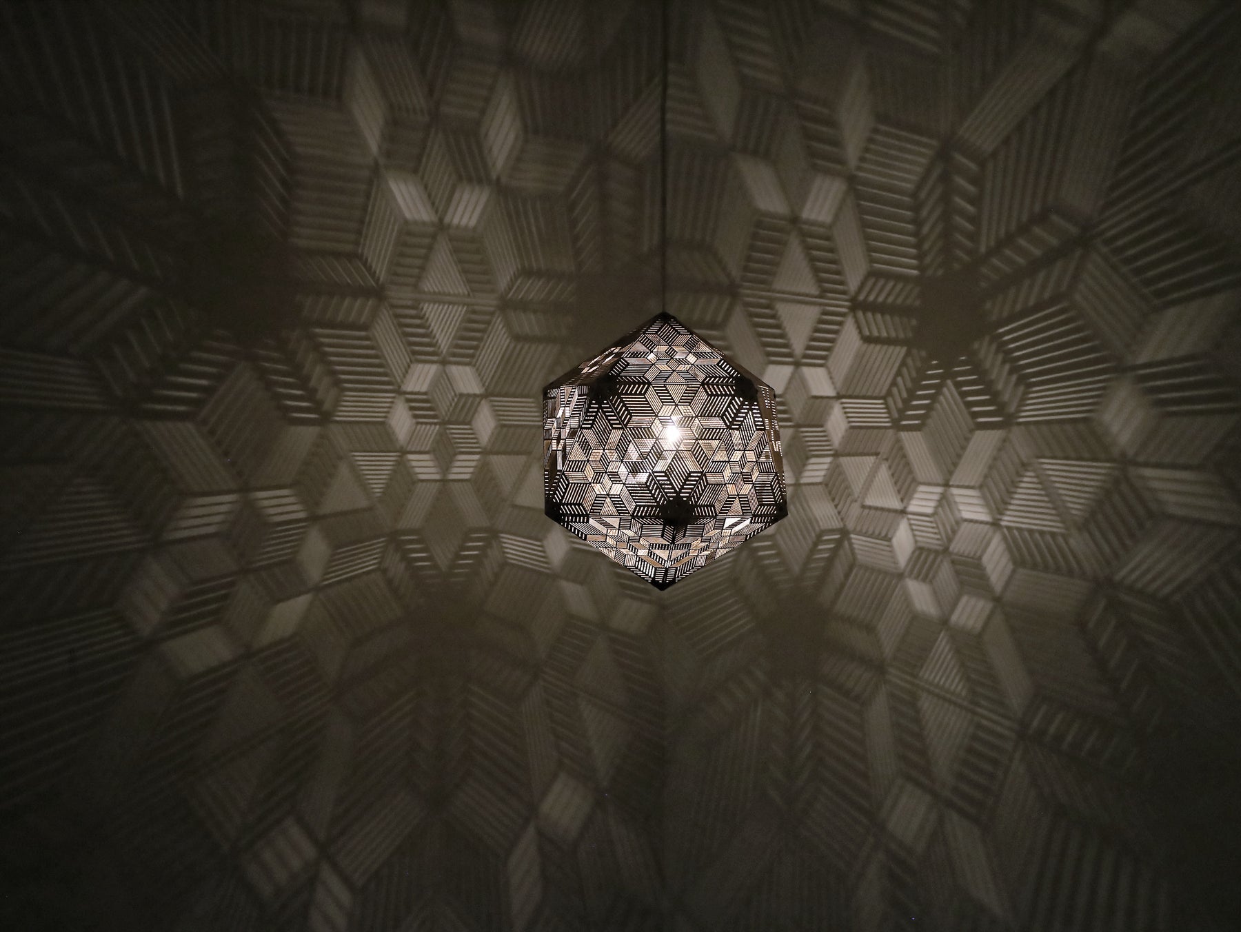 Laser-Cut Hanging Shadow Lamp