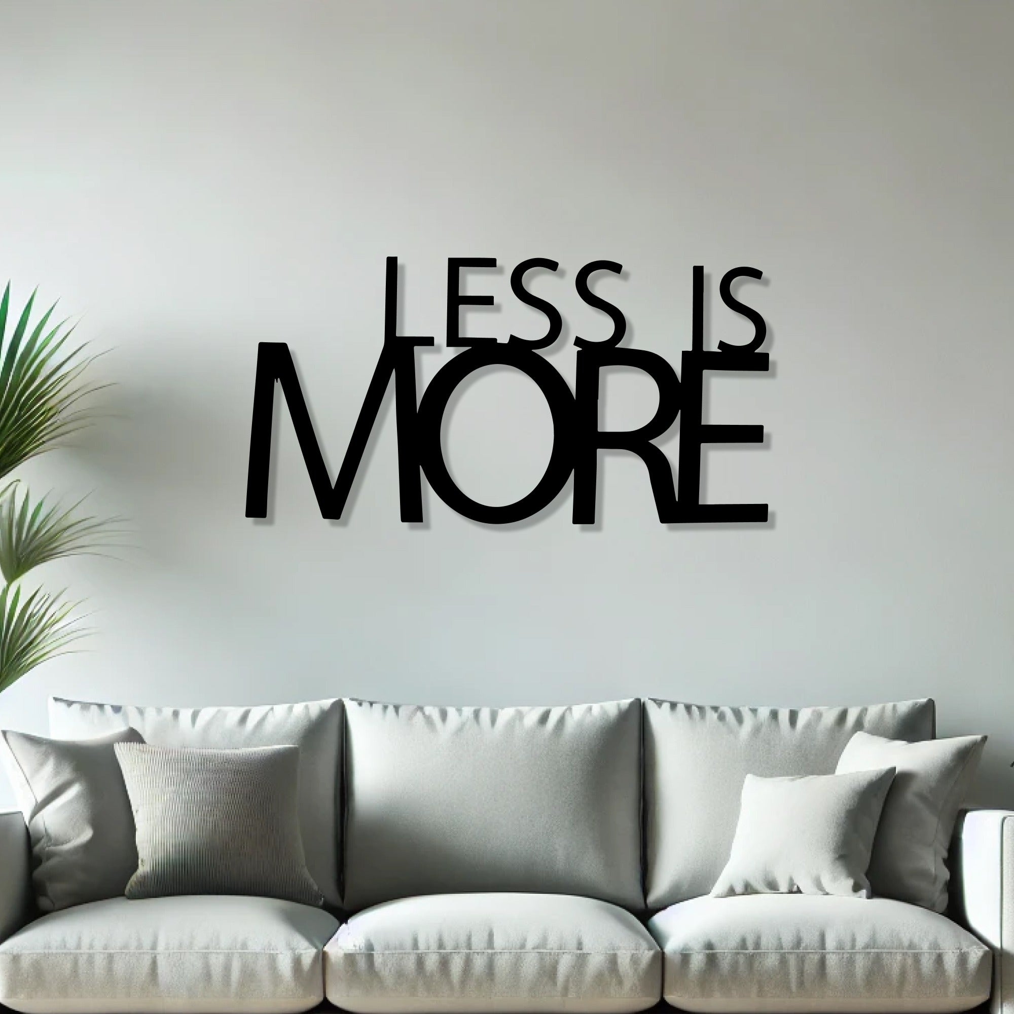 Less Is More Metal Art Office Wall Decor