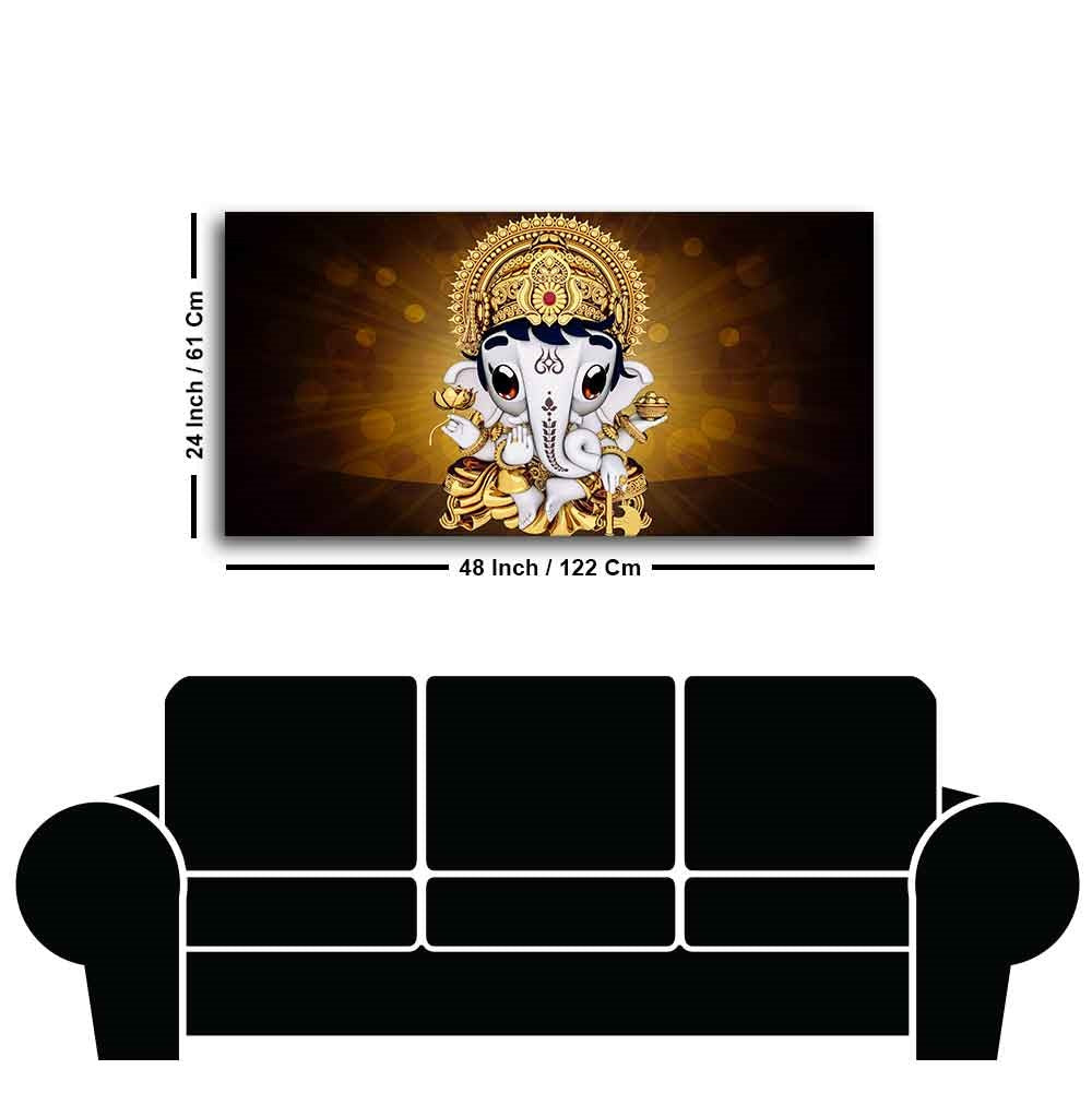 Little Lord Ganesha Premium Wall Painting