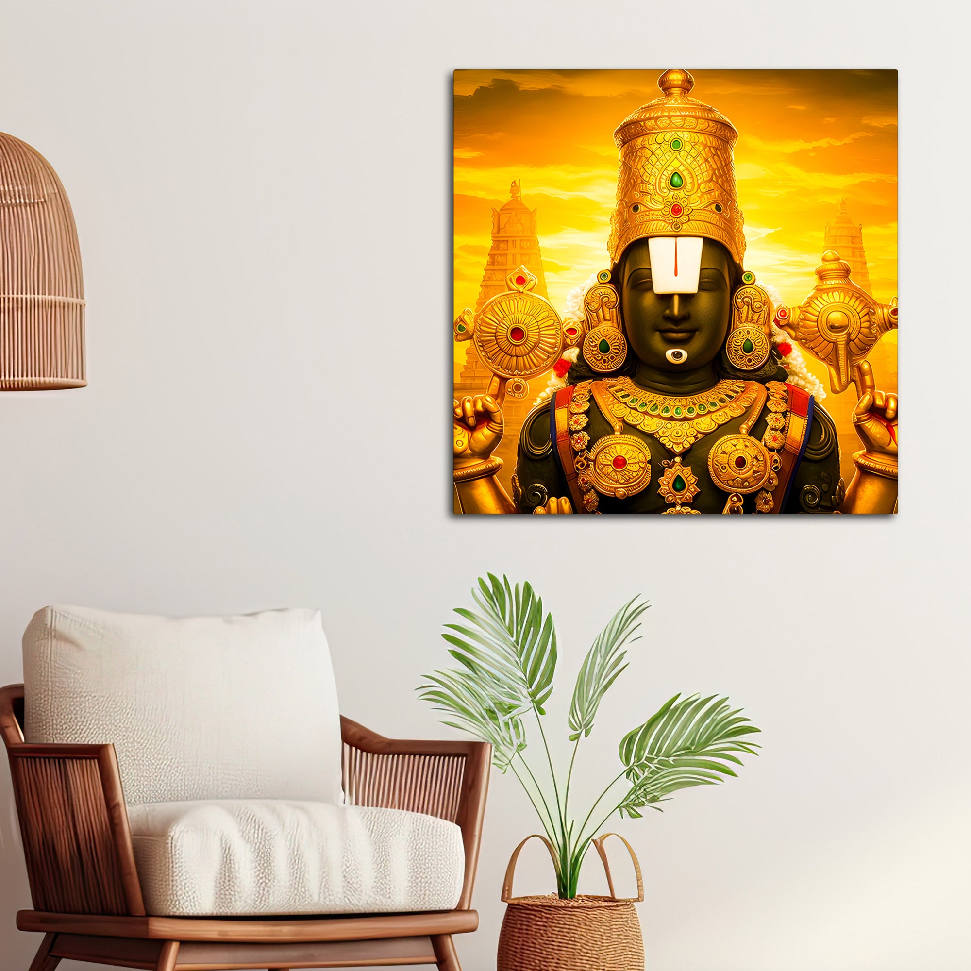 Lord Balaji Wall Painting for Living Room & Mandir