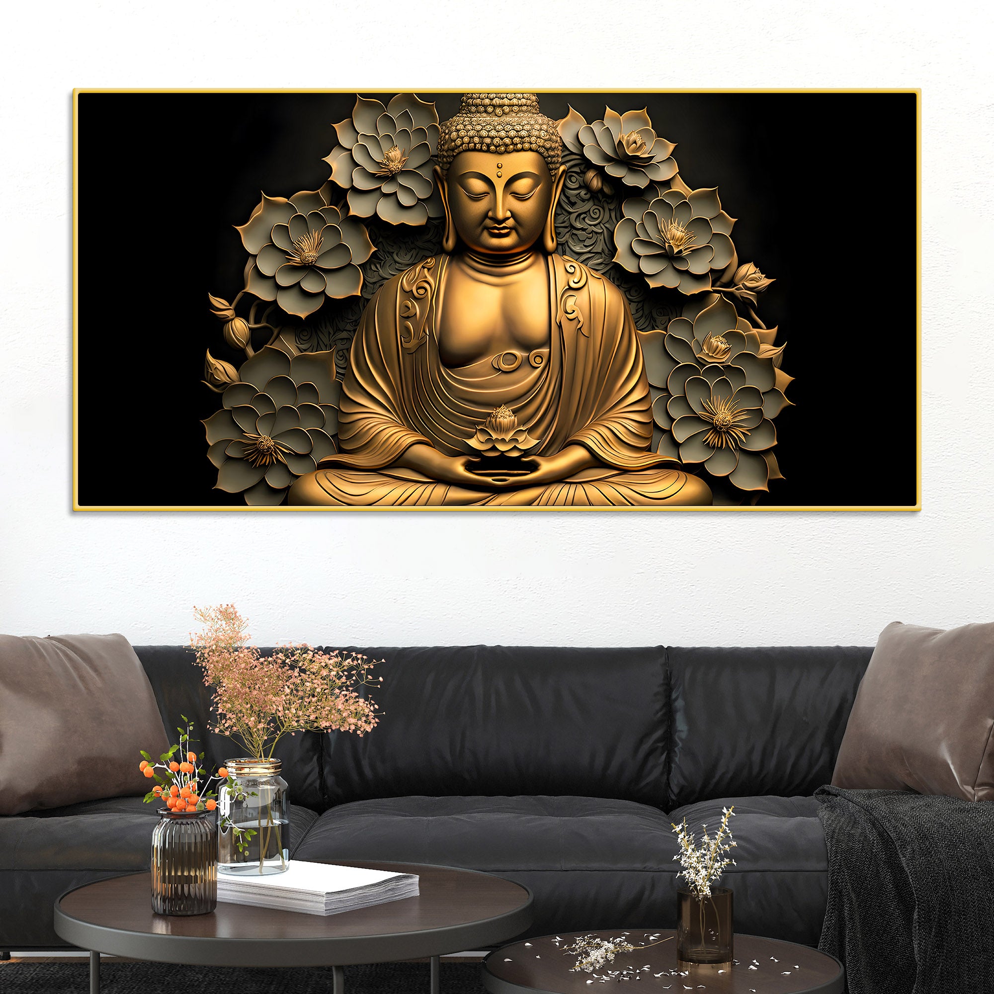 Lord Buddha Wall Painting on Canvas