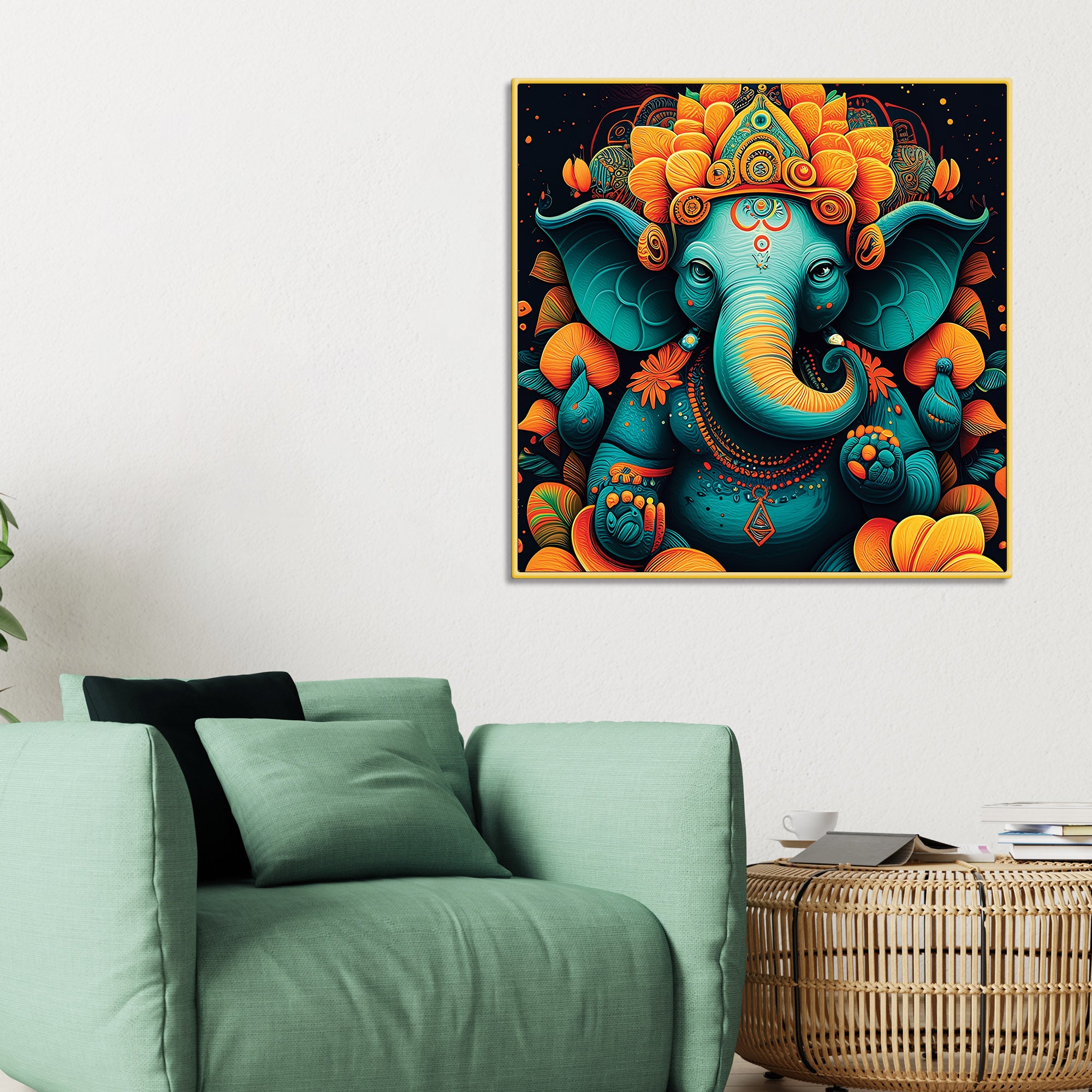 Lord Ganesha Canvas Wall Art Painting