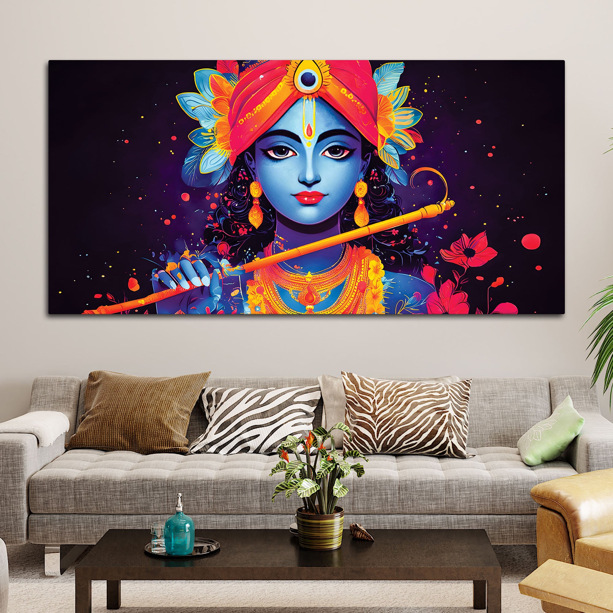 Lord Krishna Artistic Divine Painting