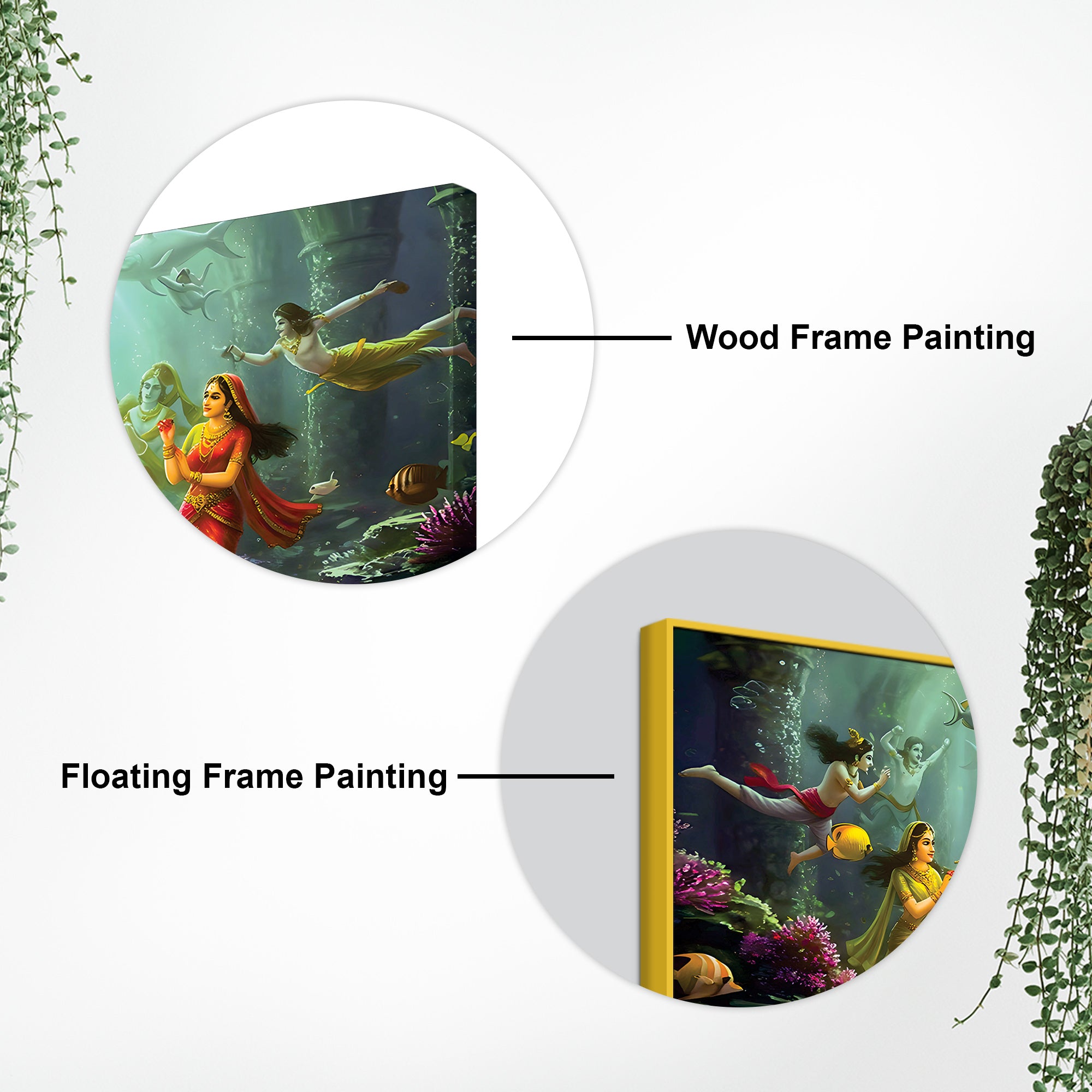 Lord Krishna Mythological Canvas Wall Painting for Home Decoration