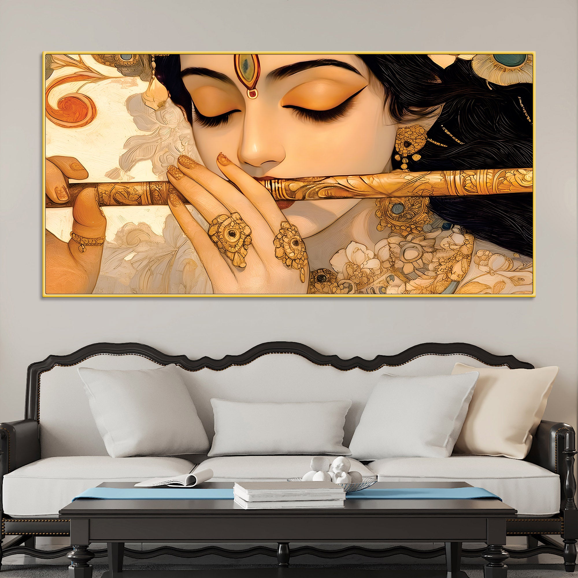 Lord Krishna Peaceful Expression Painting