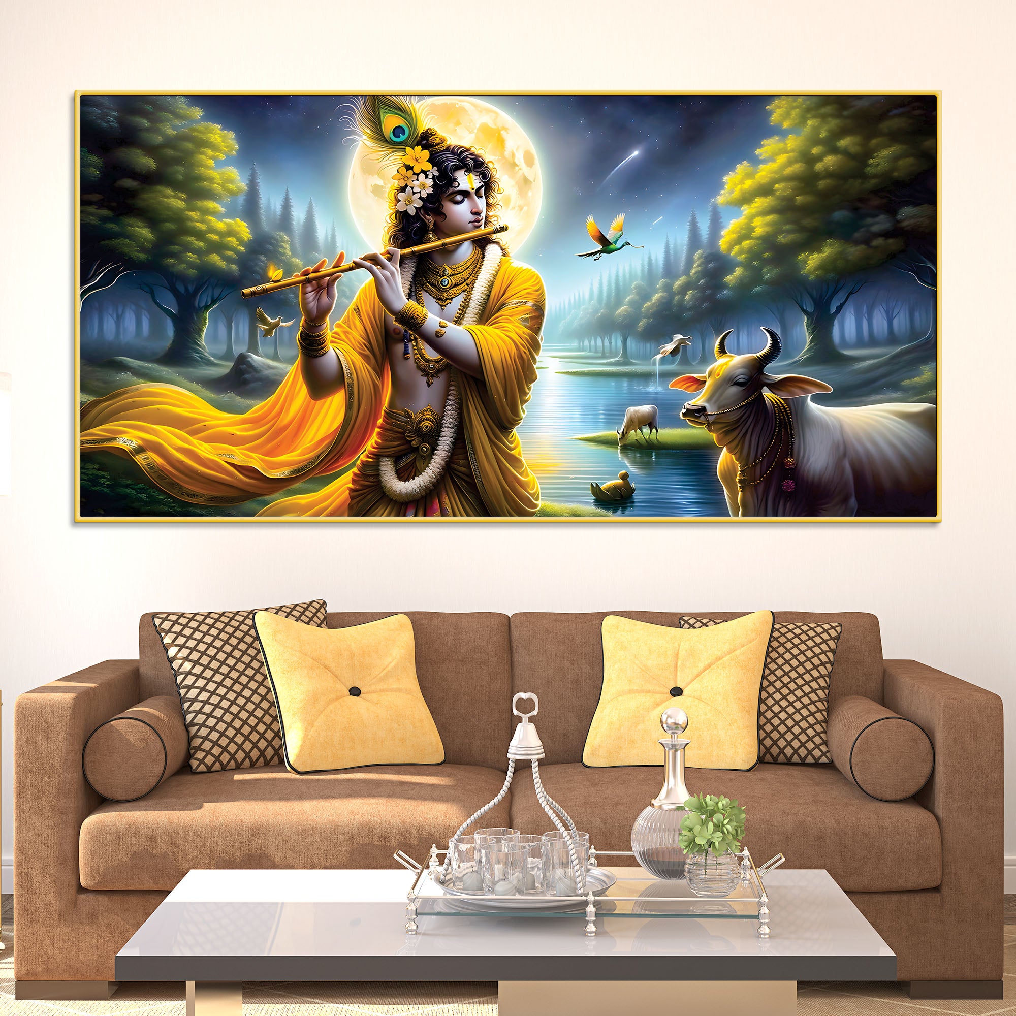 lord-krishna-peaceful-moonlight-spiritual-painting